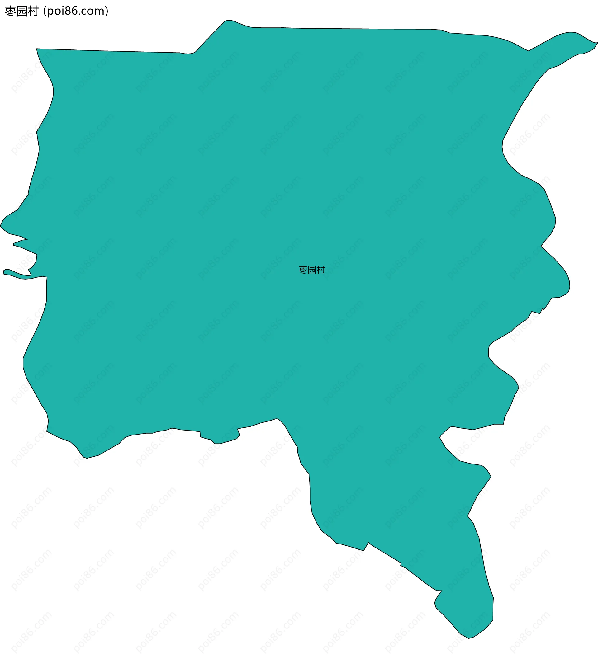 枣园村边界地图