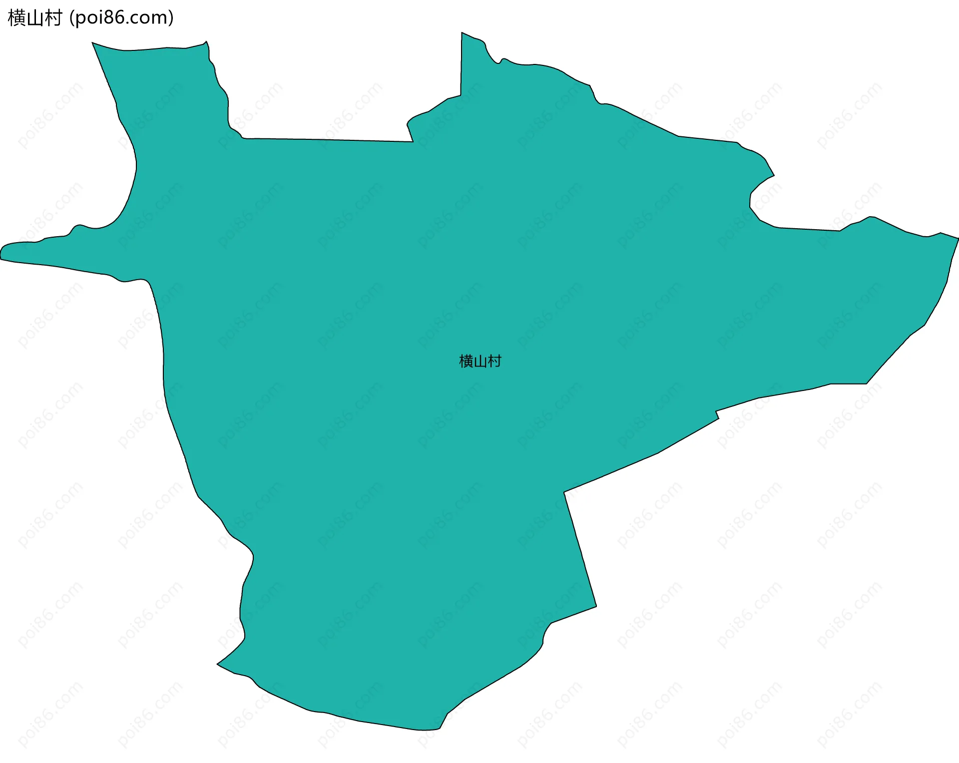 横山村边界地图