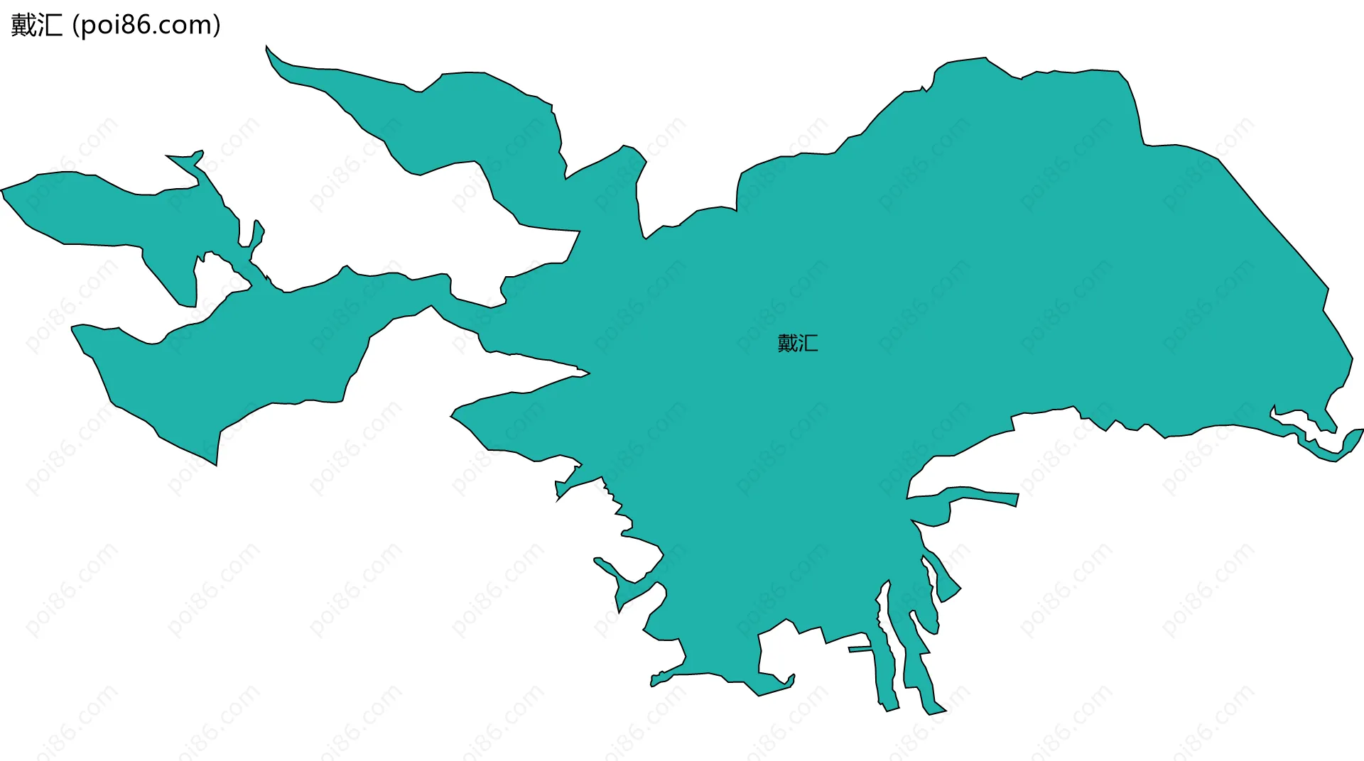 戴汇边界地图