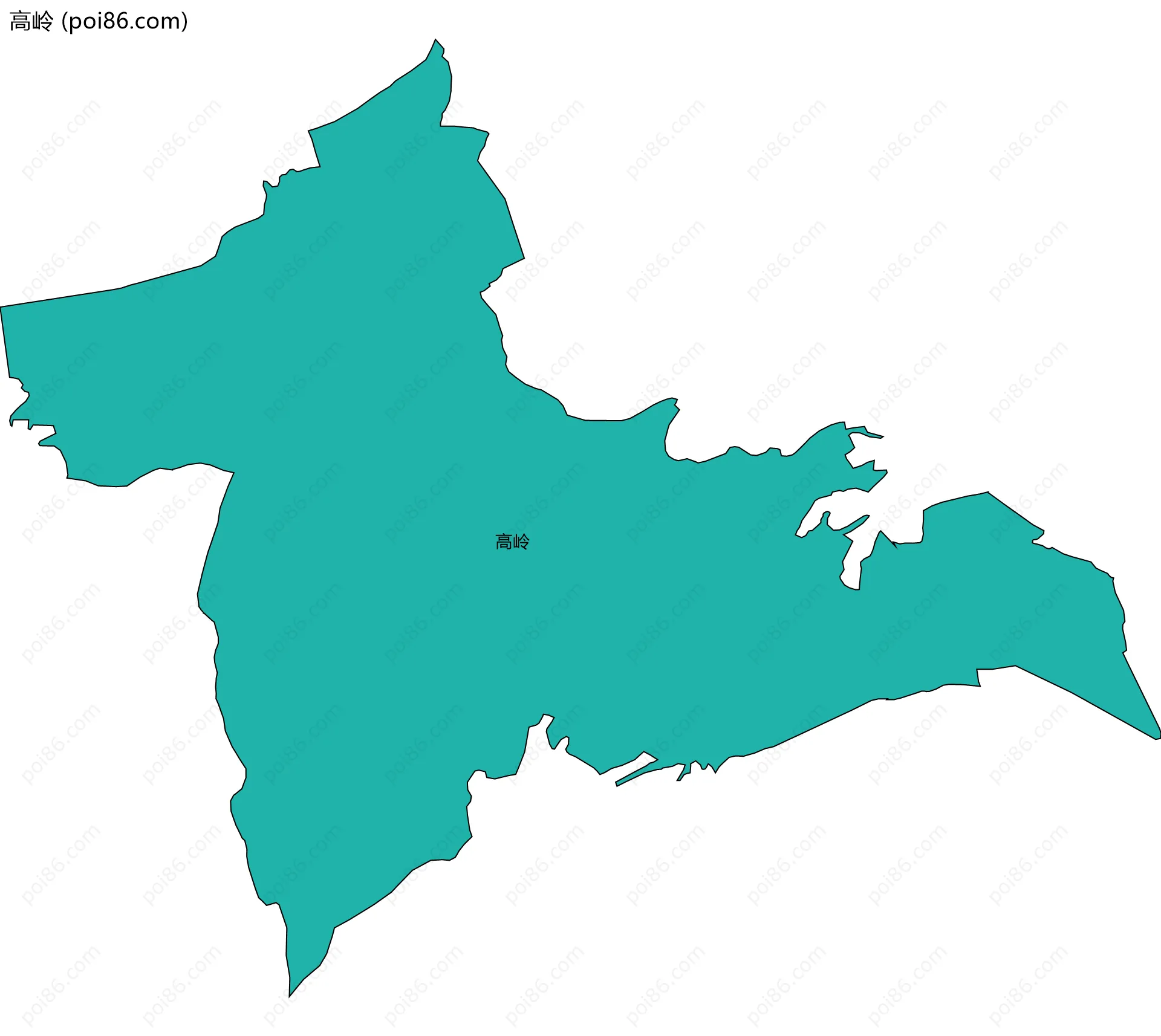 高岭边界地图