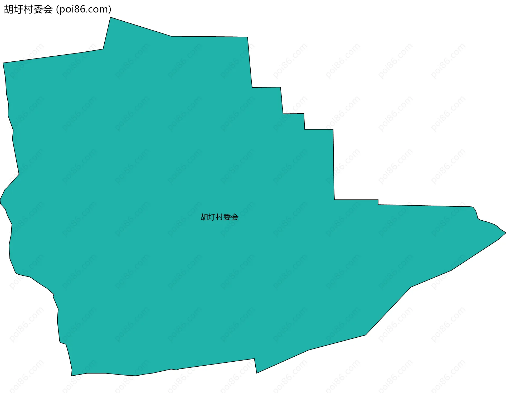 胡圩村委会边界地图
