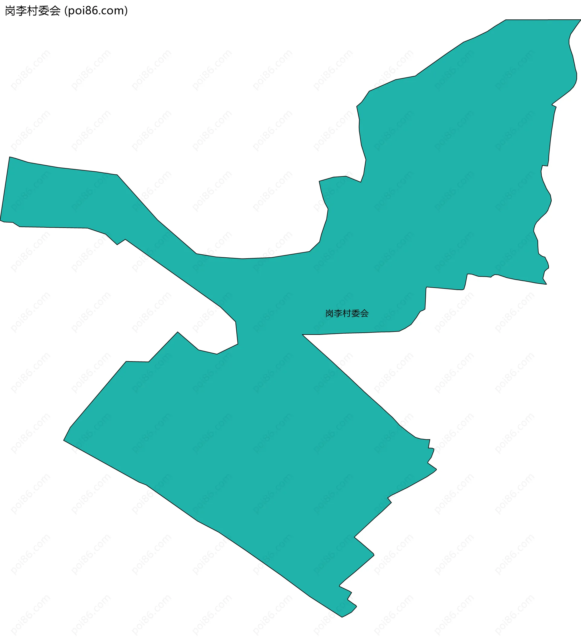 岗李村委会边界地图