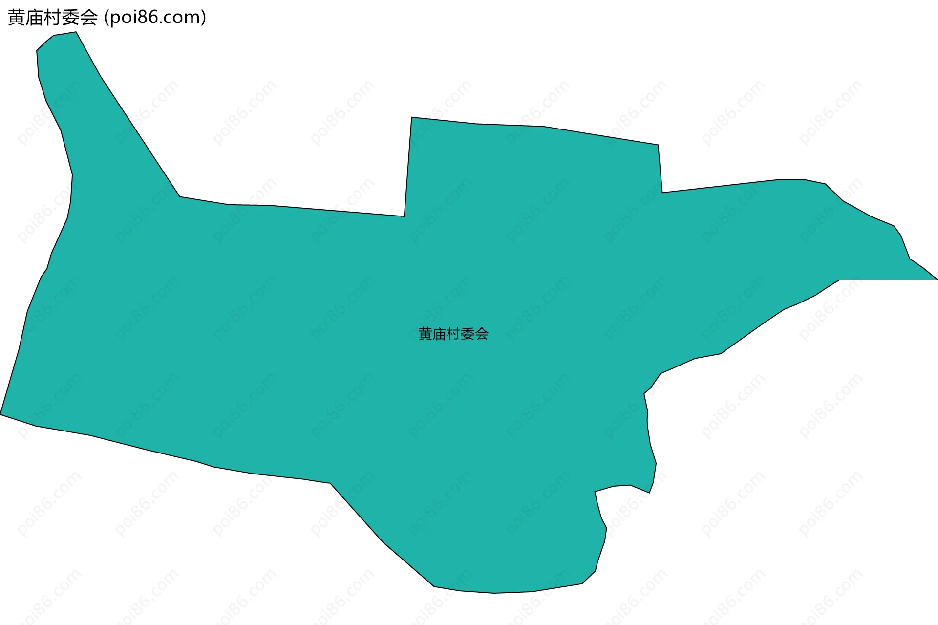 黄庙村委会边界地图