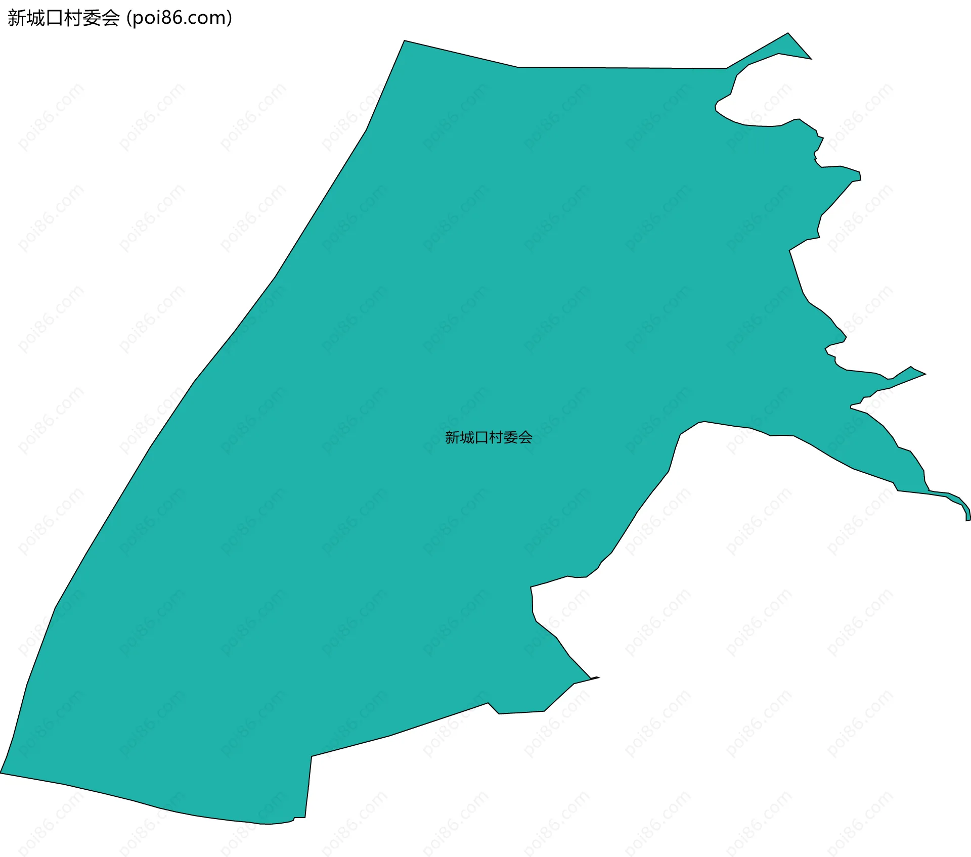 新城口村委会边界地图