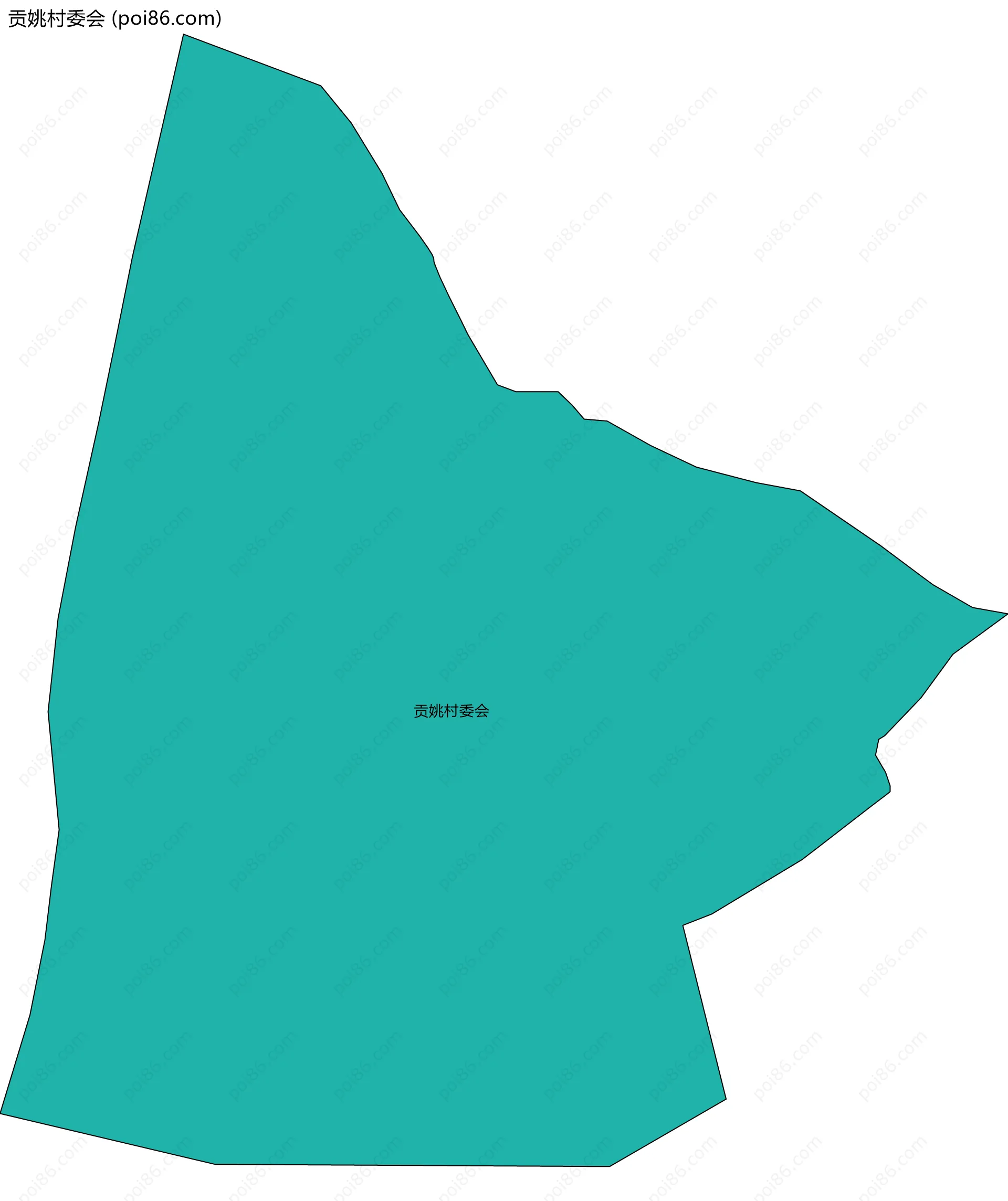 贡姚村委会边界地图