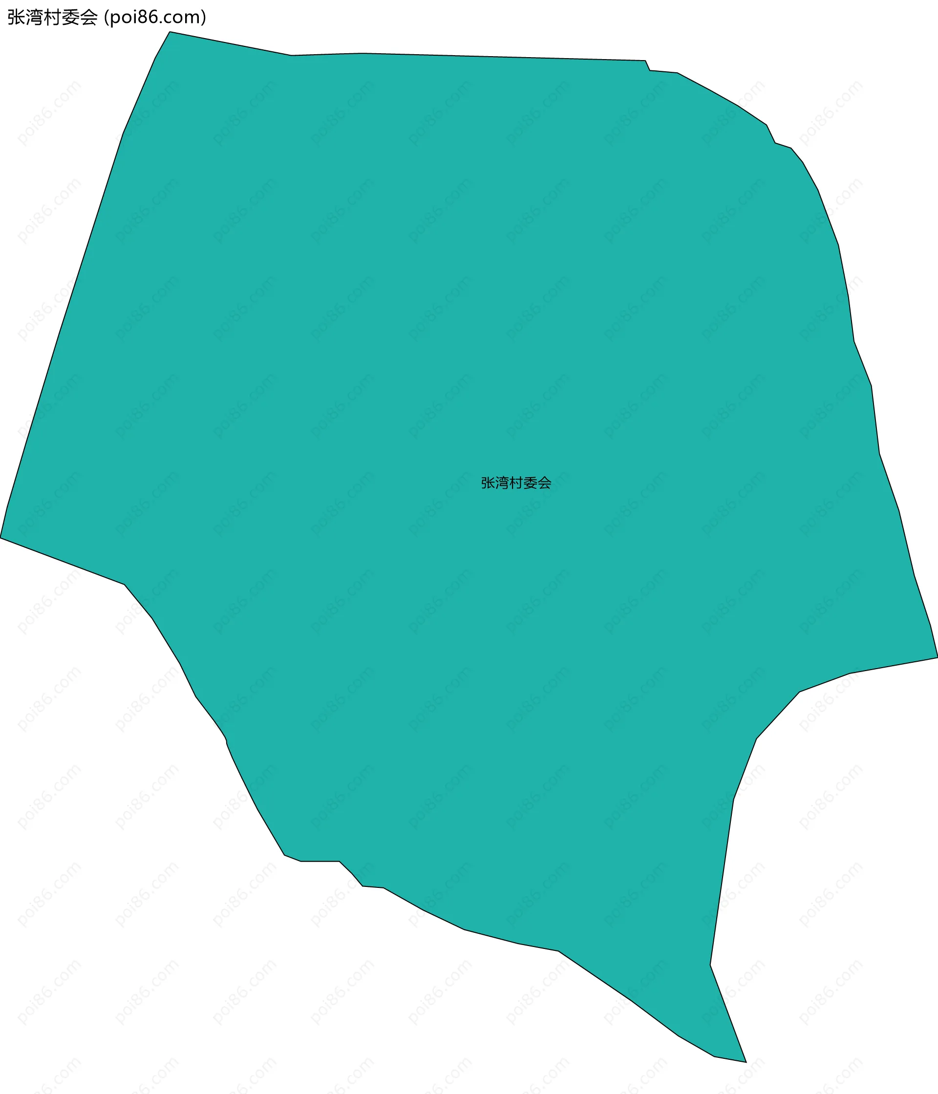 张湾村委会边界地图