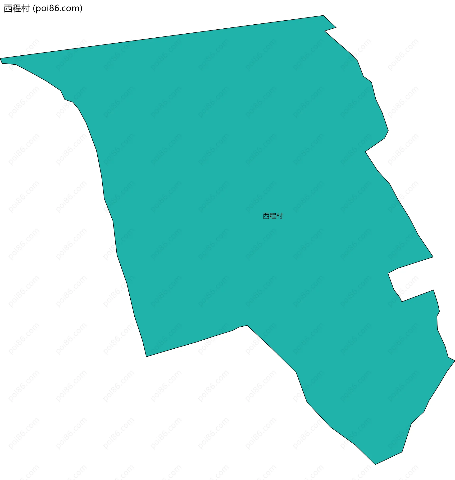 西程村边界地图