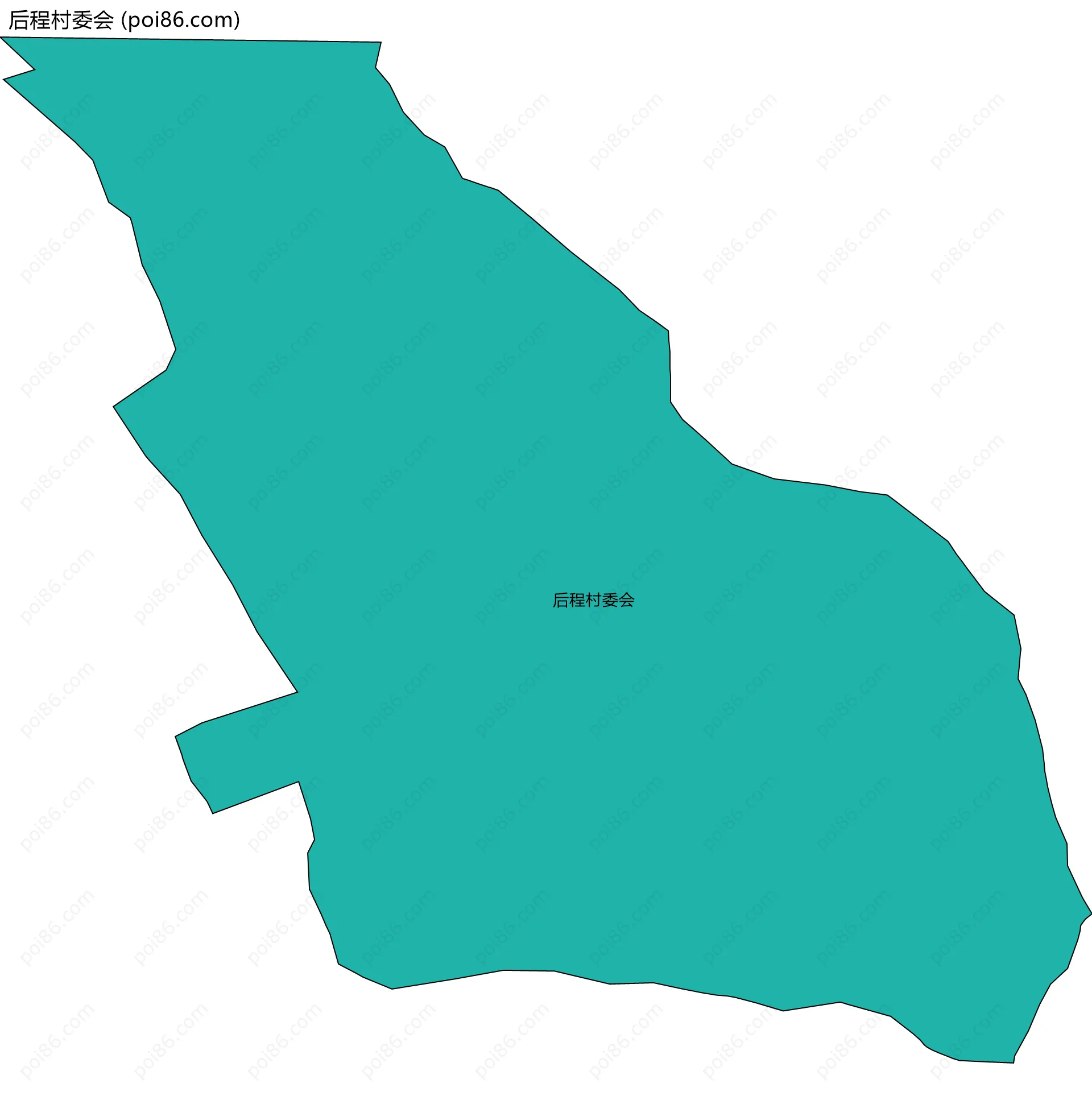 后程村委会边界地图