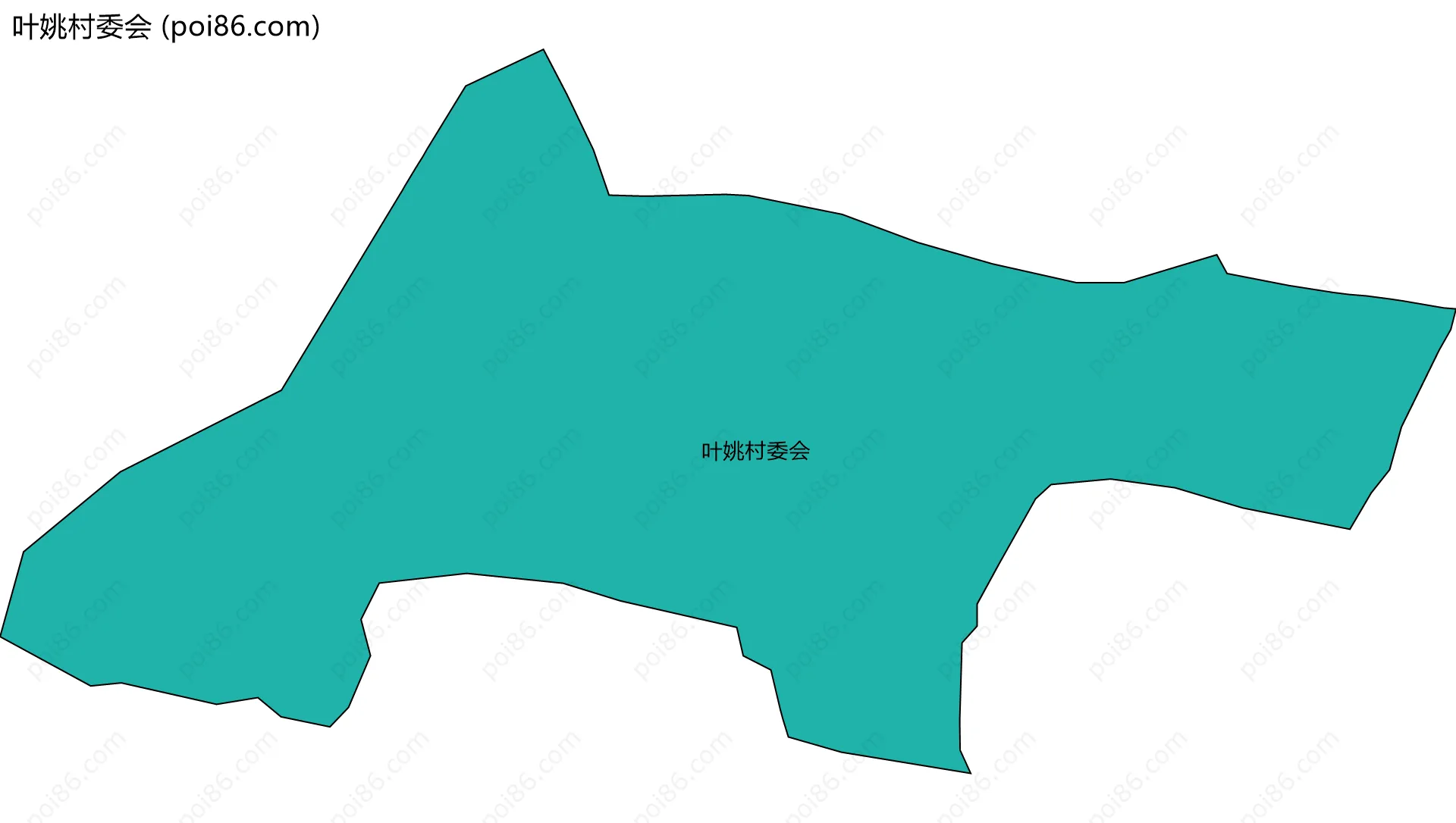 叶姚村委会边界地图