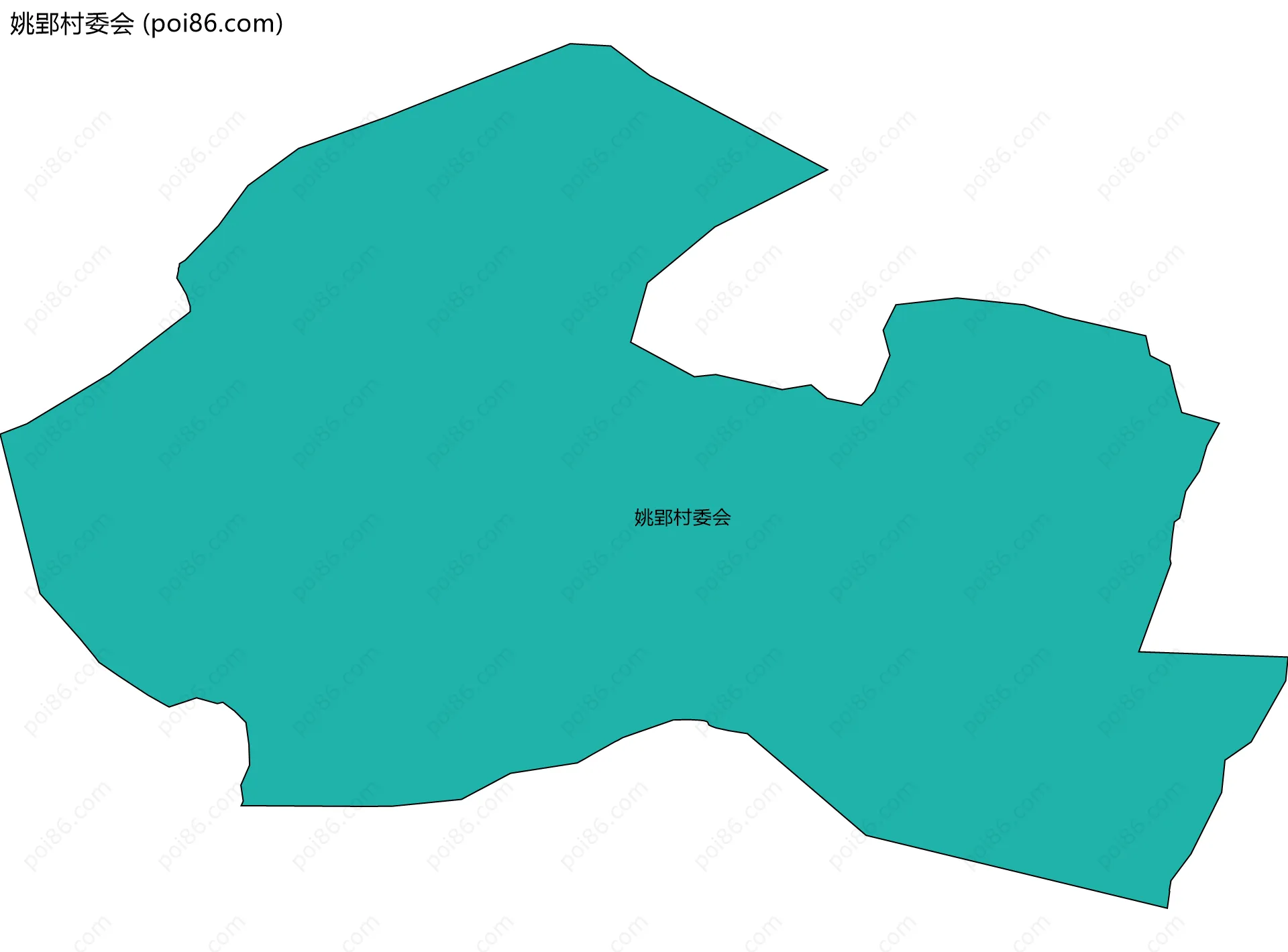 姚郢村委会边界地图
