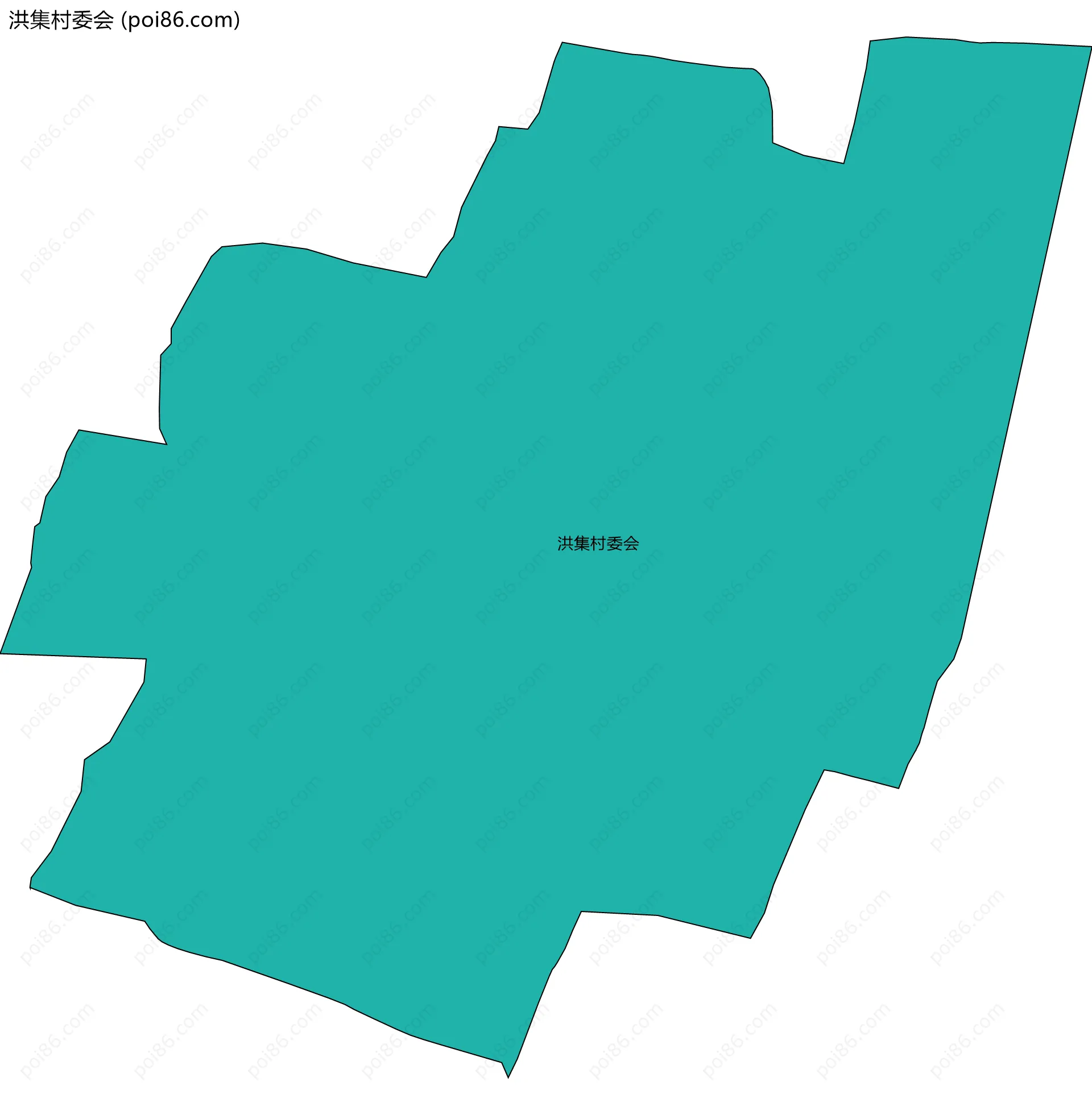洪集村委会边界地图