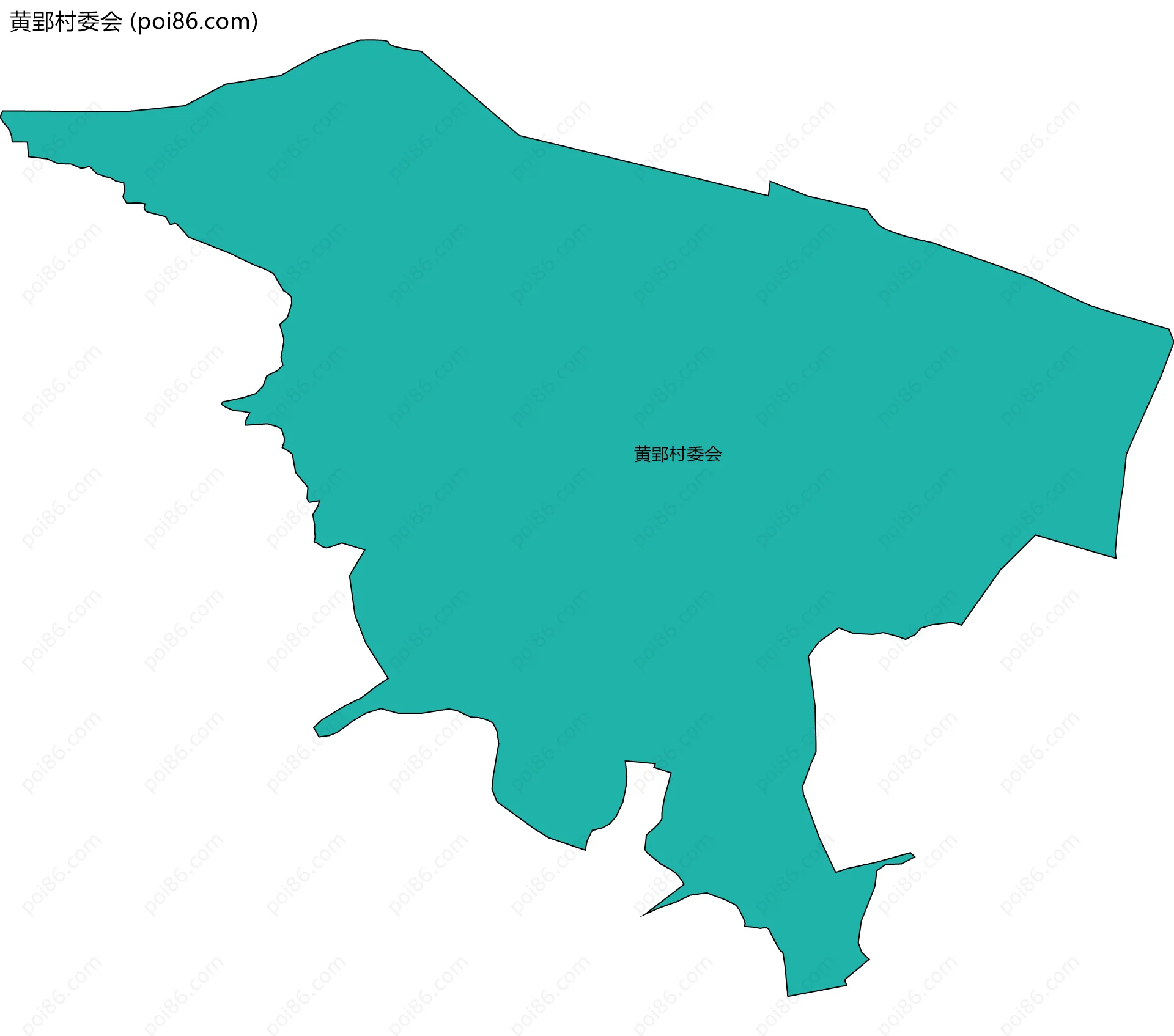 黄郢村委会边界地图