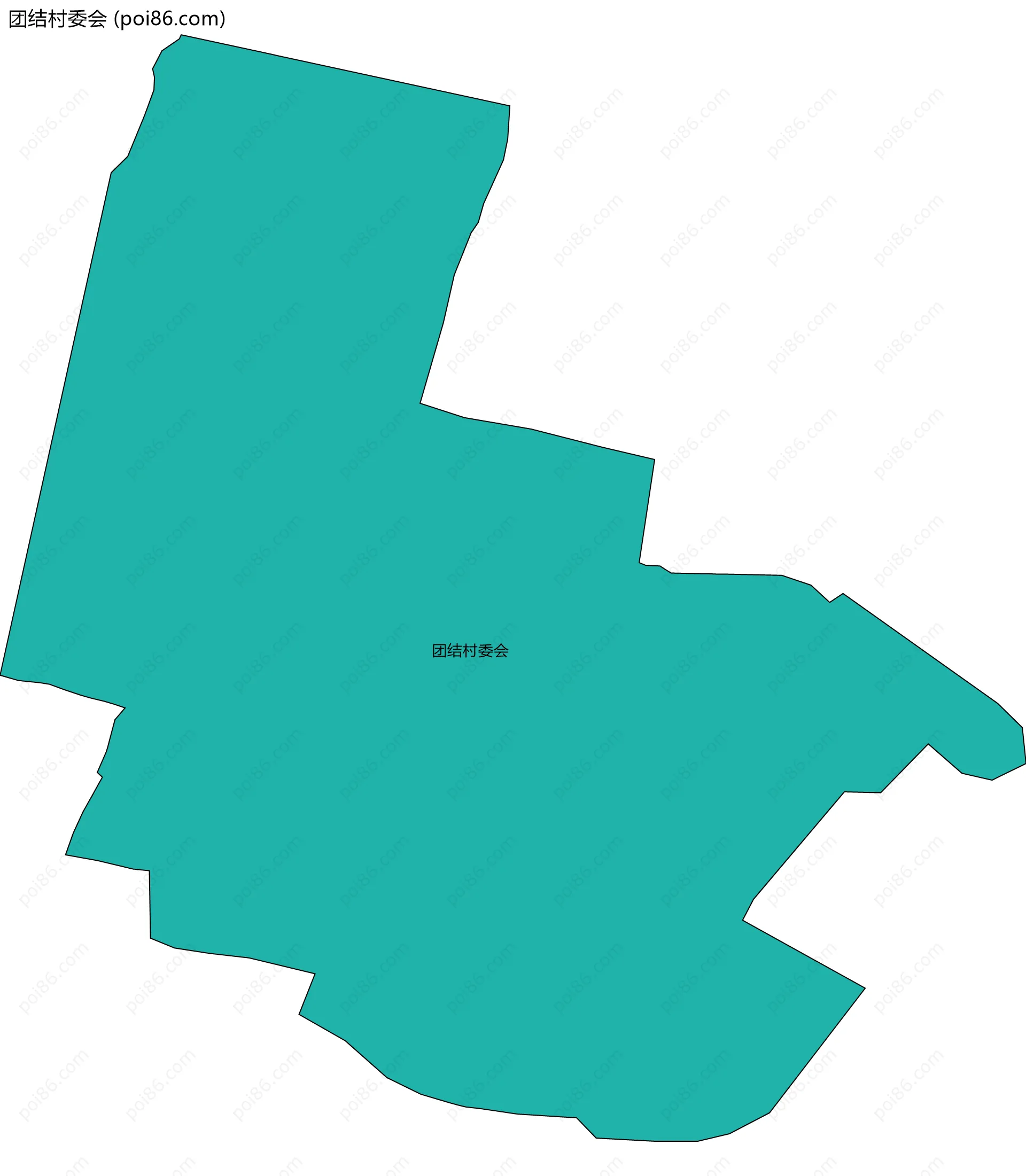 团结村委会边界地图