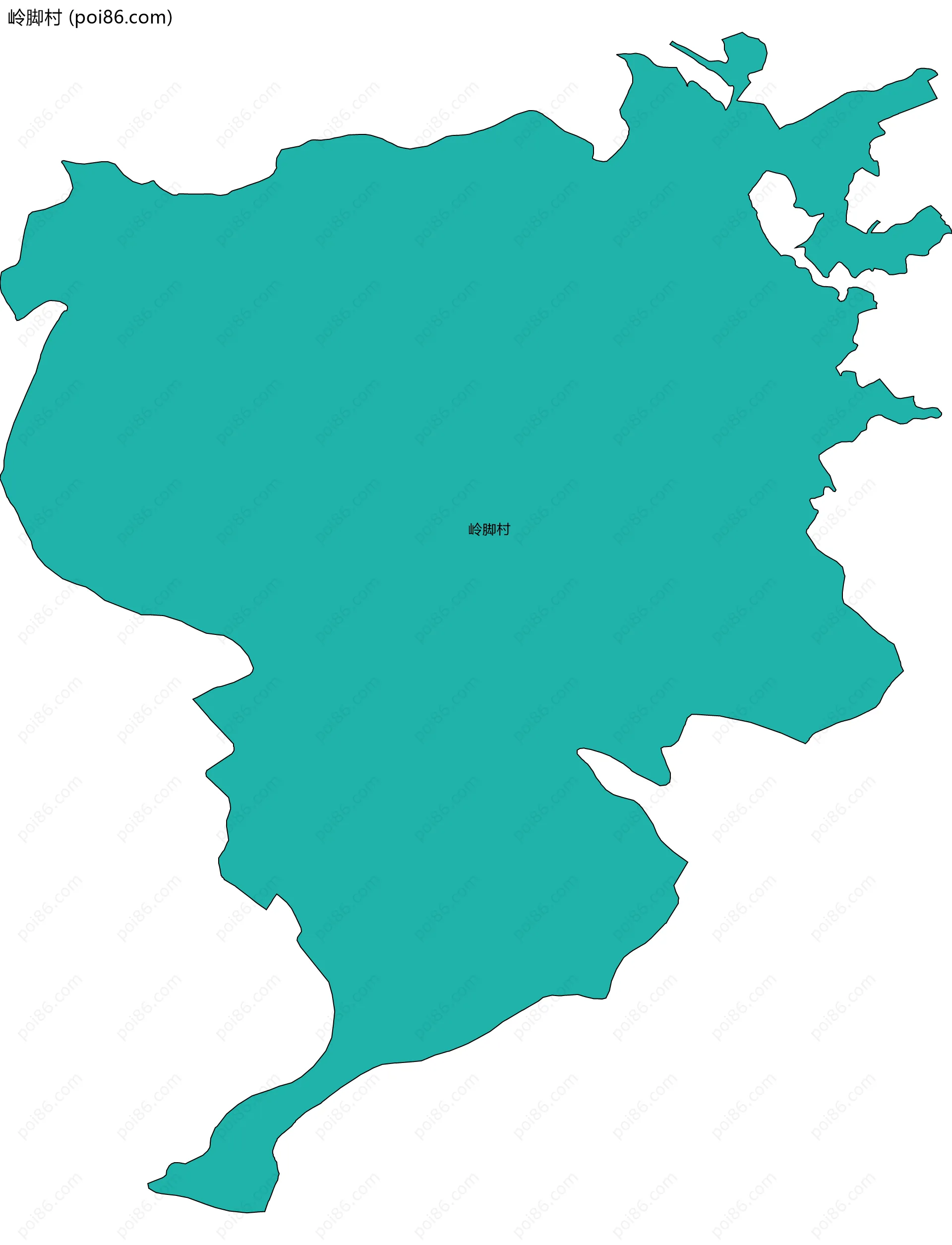 岭脚村边界地图