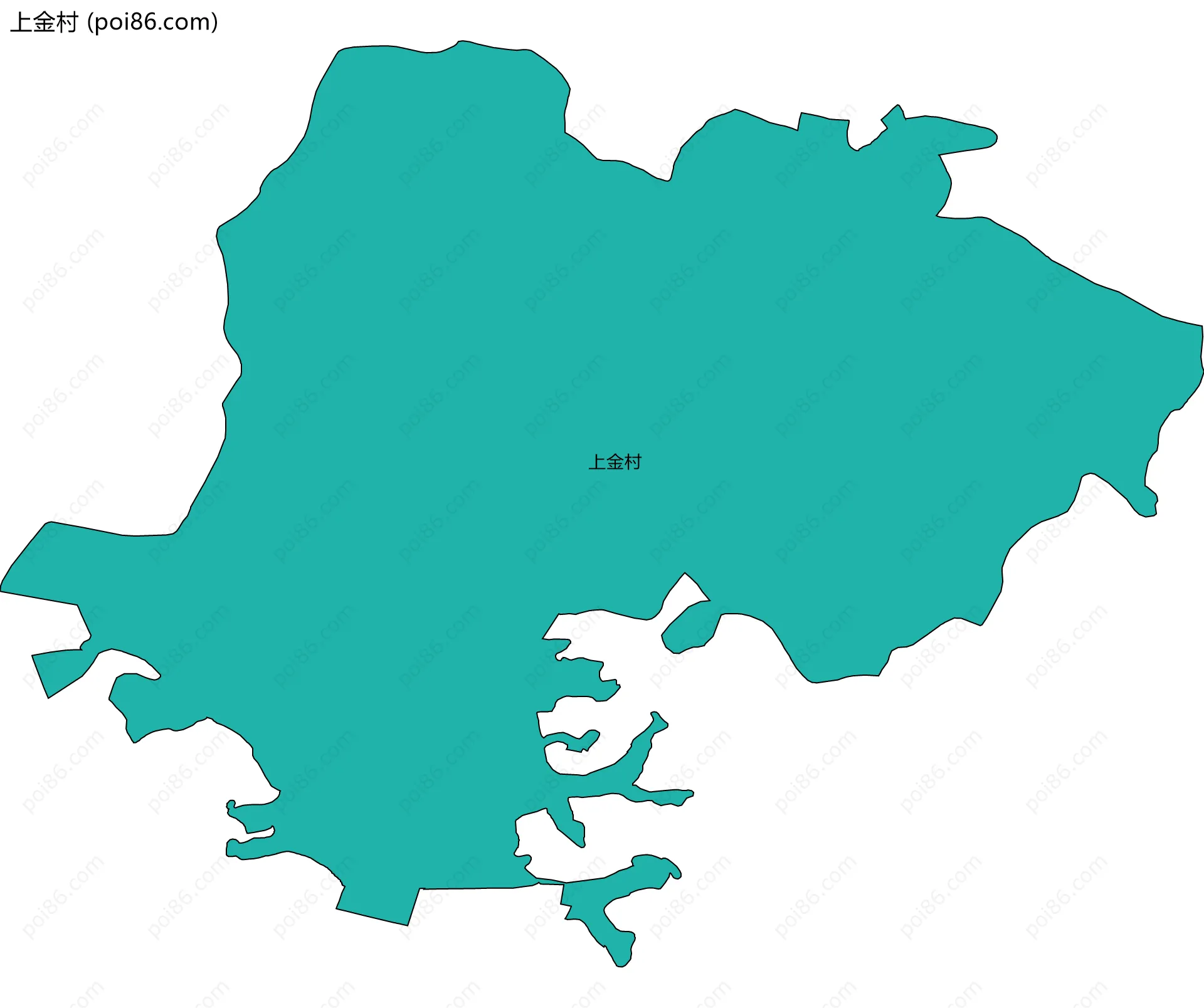 上金村边界地图