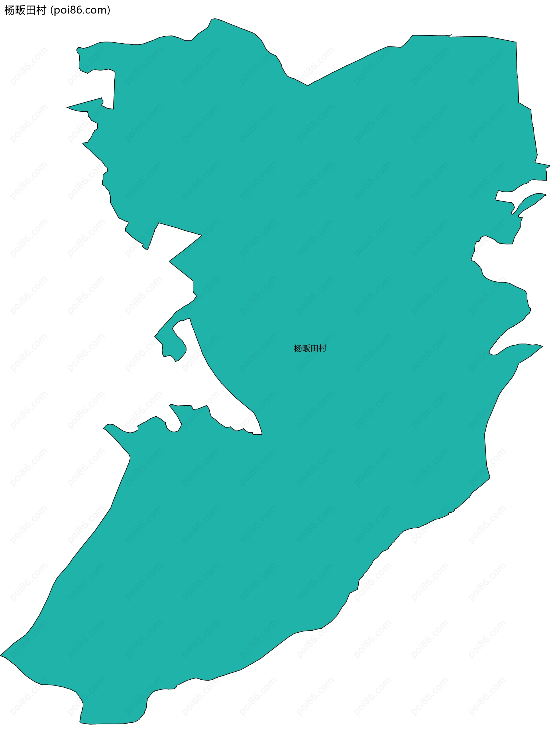 杨畈田村边界地图