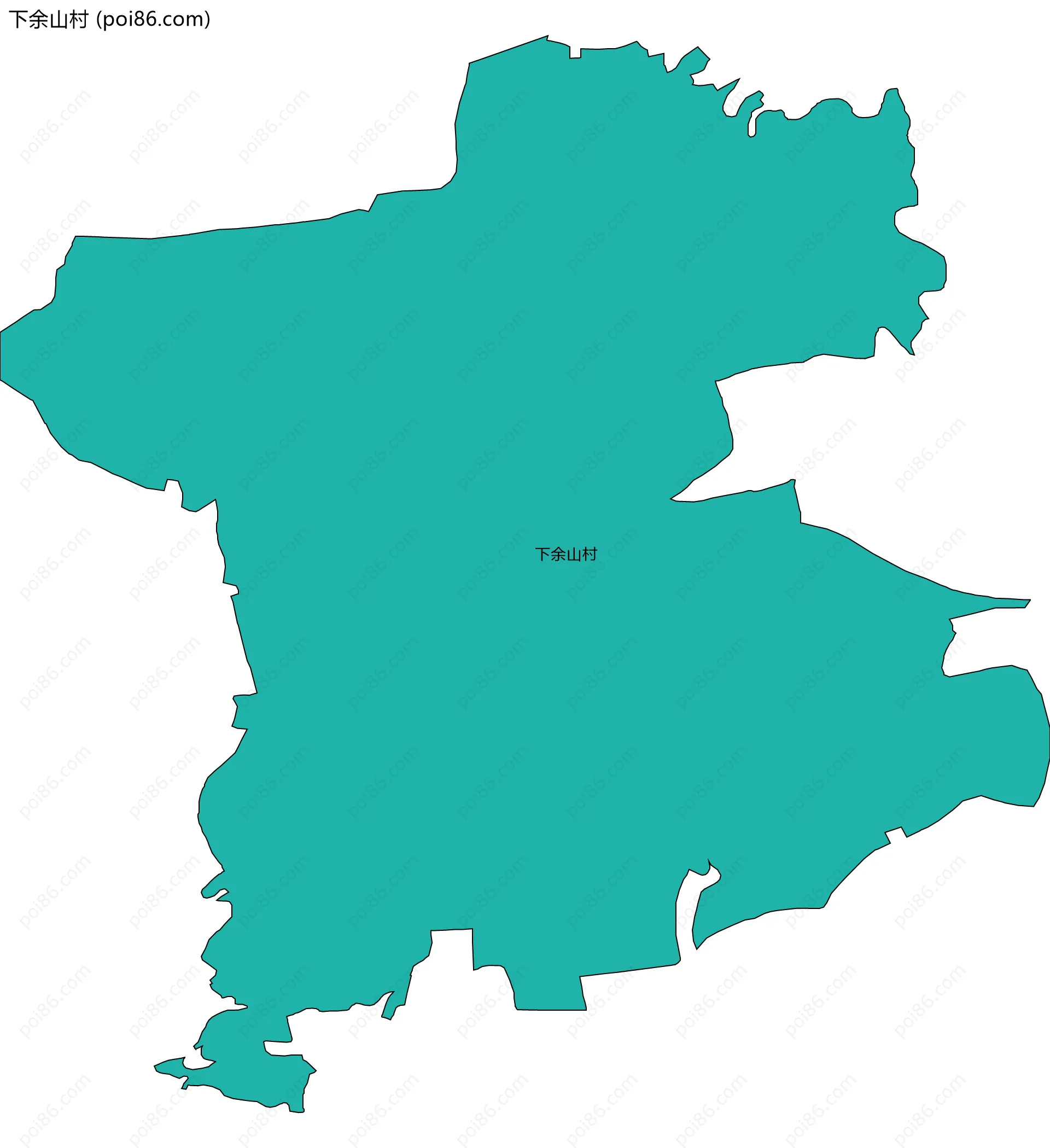 下余山村边界地图