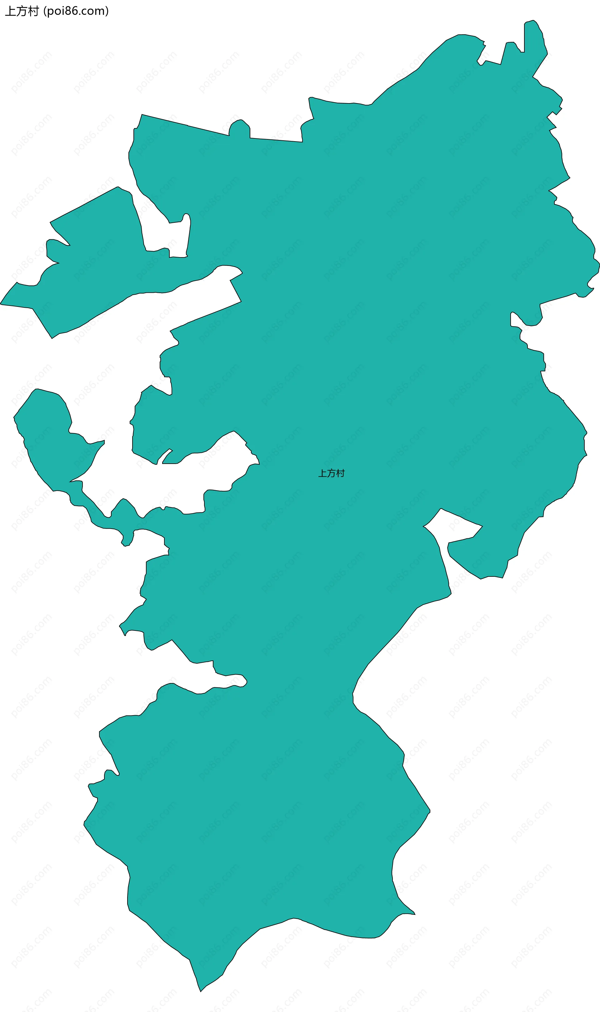 上方村边界地图