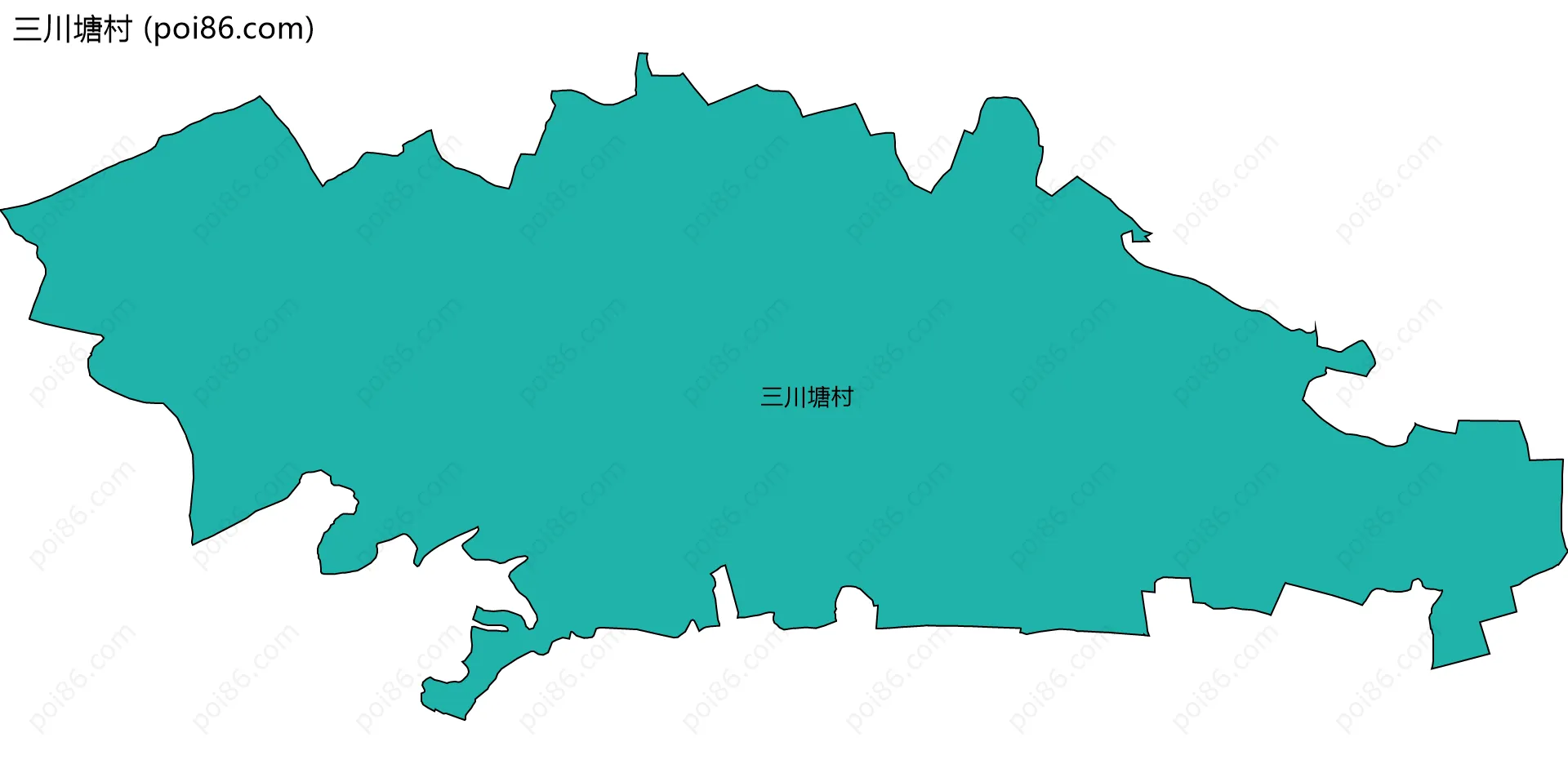 三川塘村边界地图