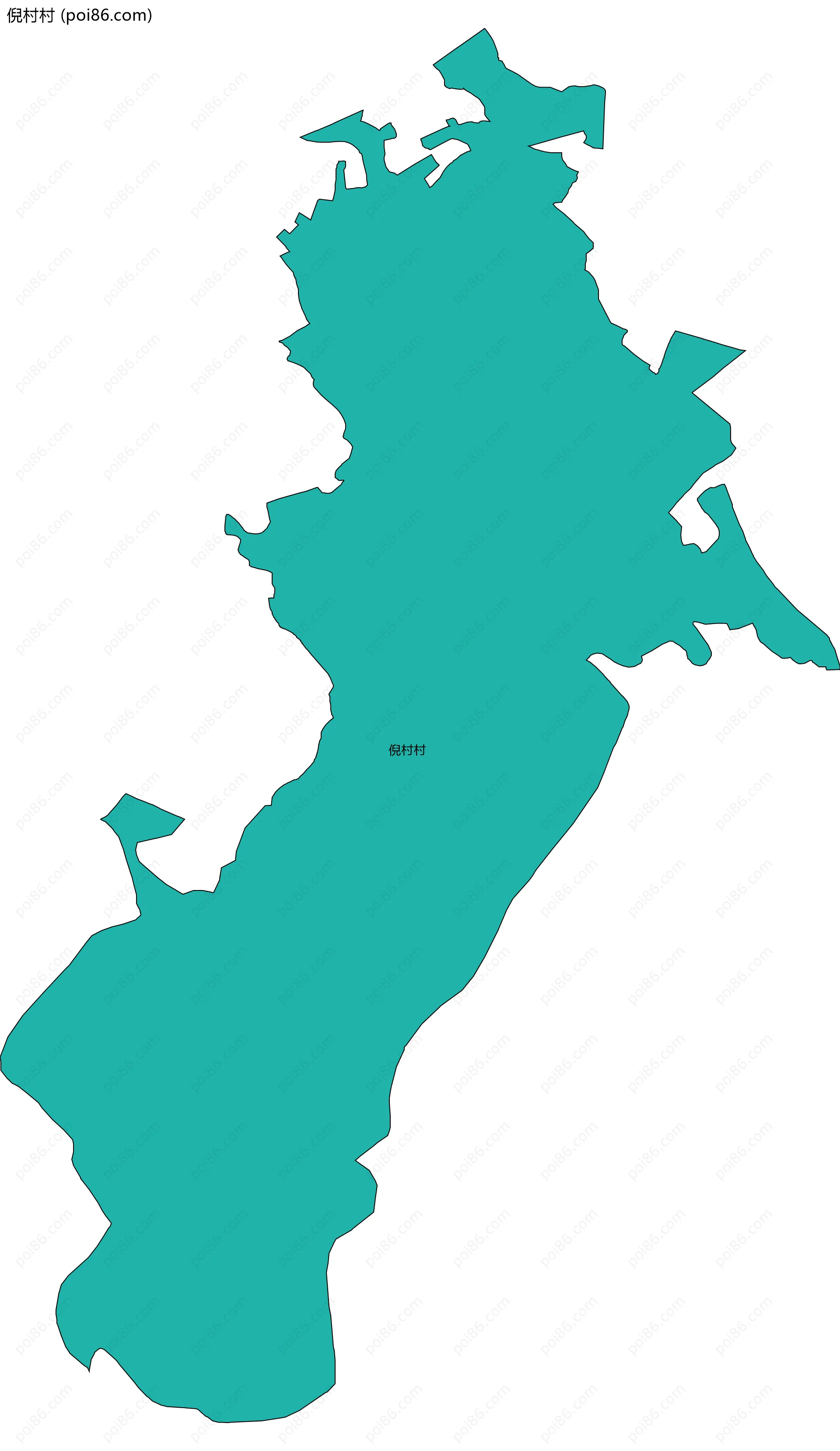 倪村村边界地图