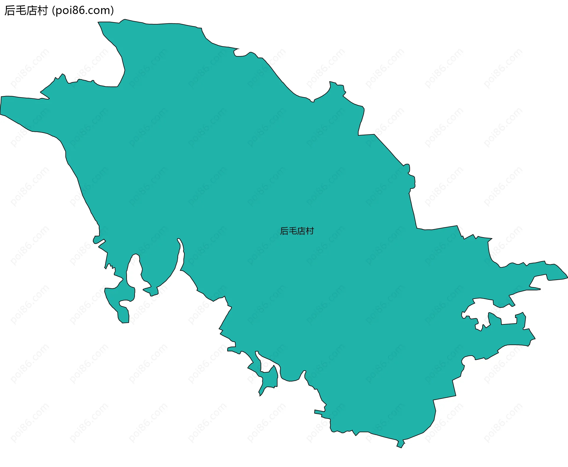 后毛店村边界地图