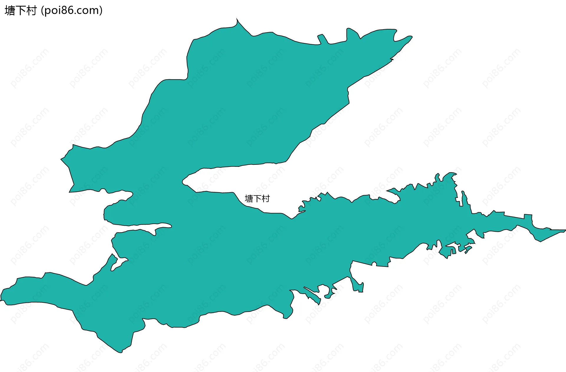 塘下村边界地图