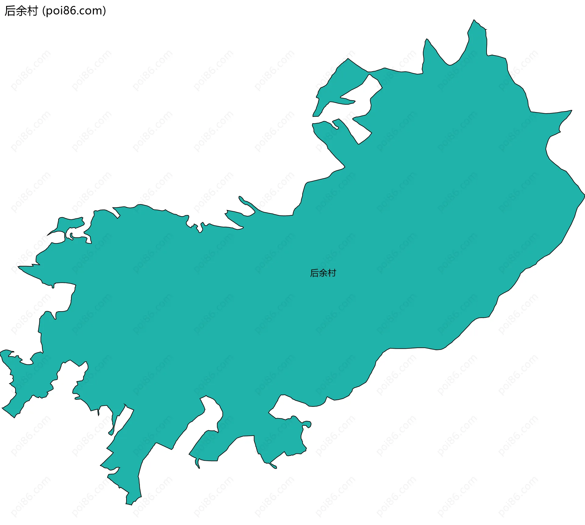 后余村边界地图
