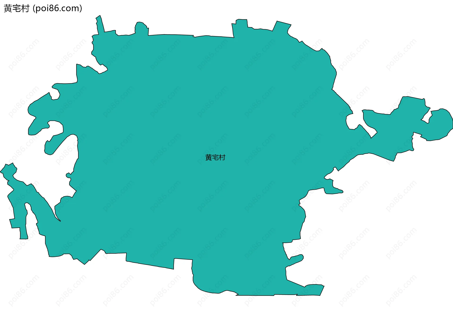 黄宅村边界地图