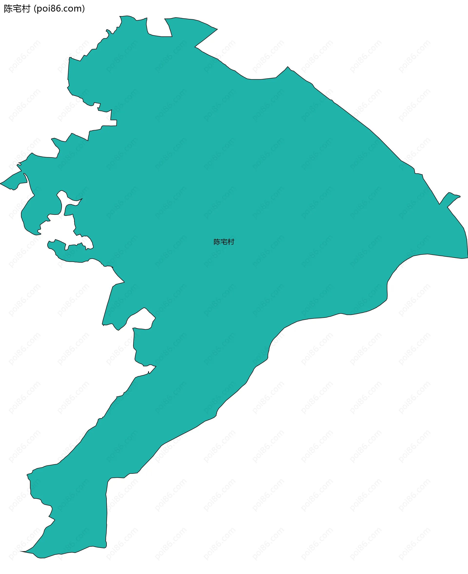 陈宅村边界地图