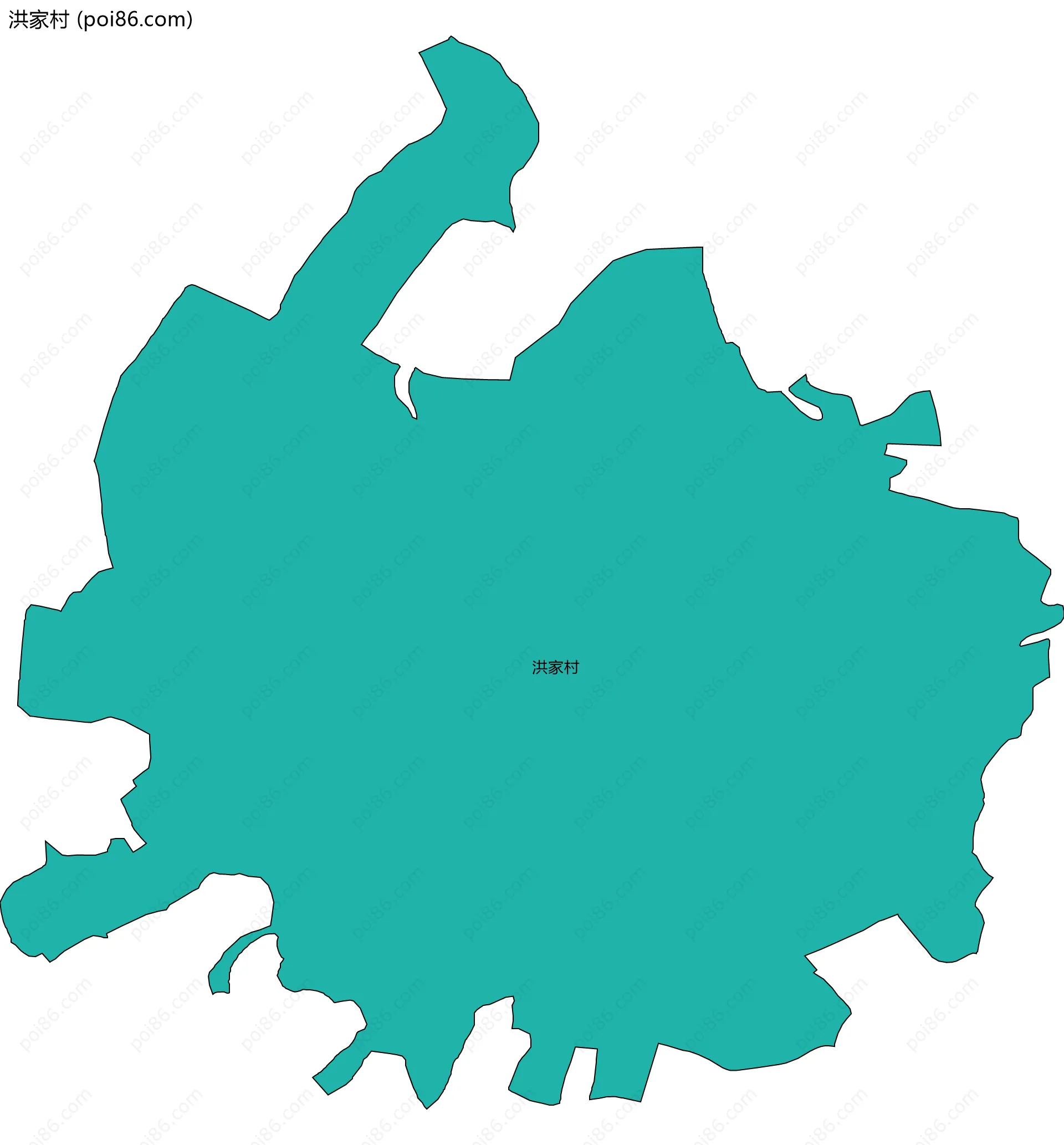 洪家村边界地图