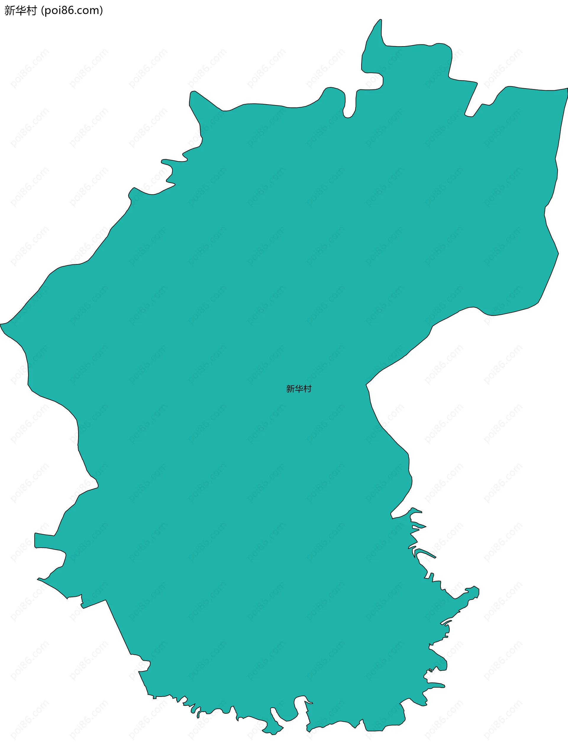 新华村边界地图