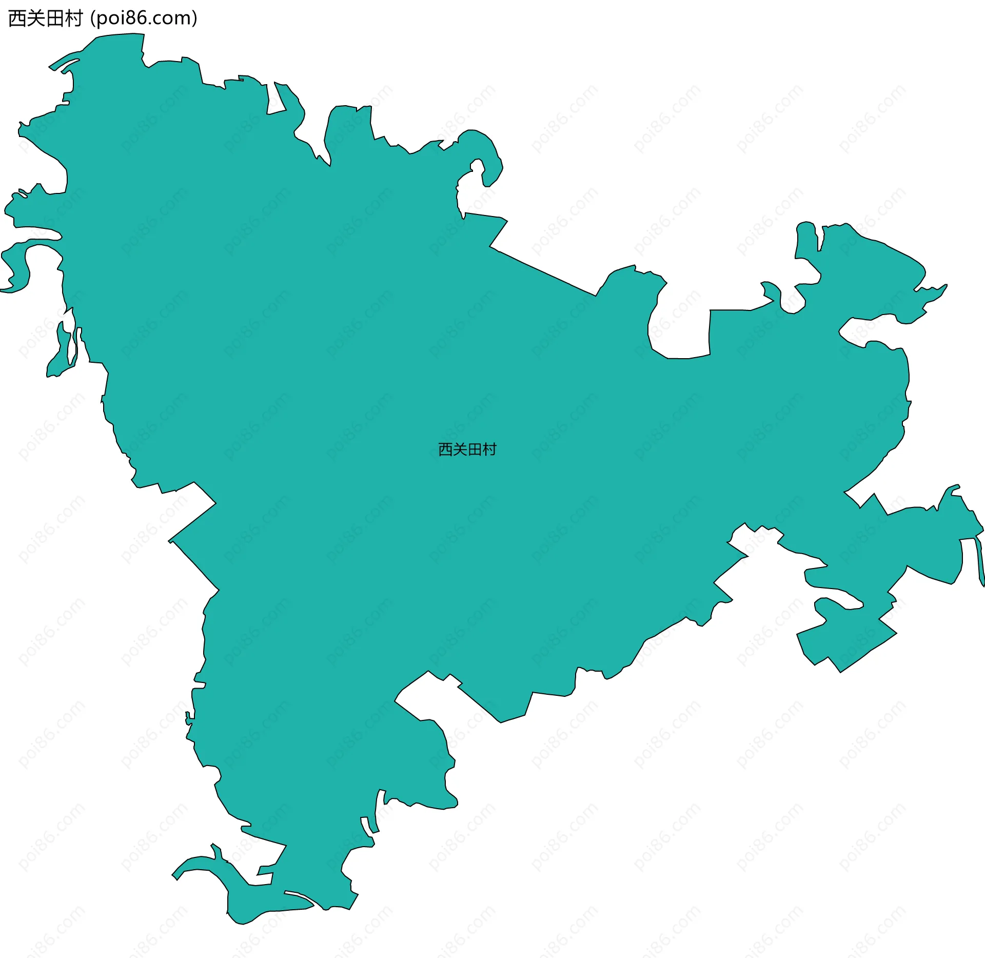 西关田村边界地图