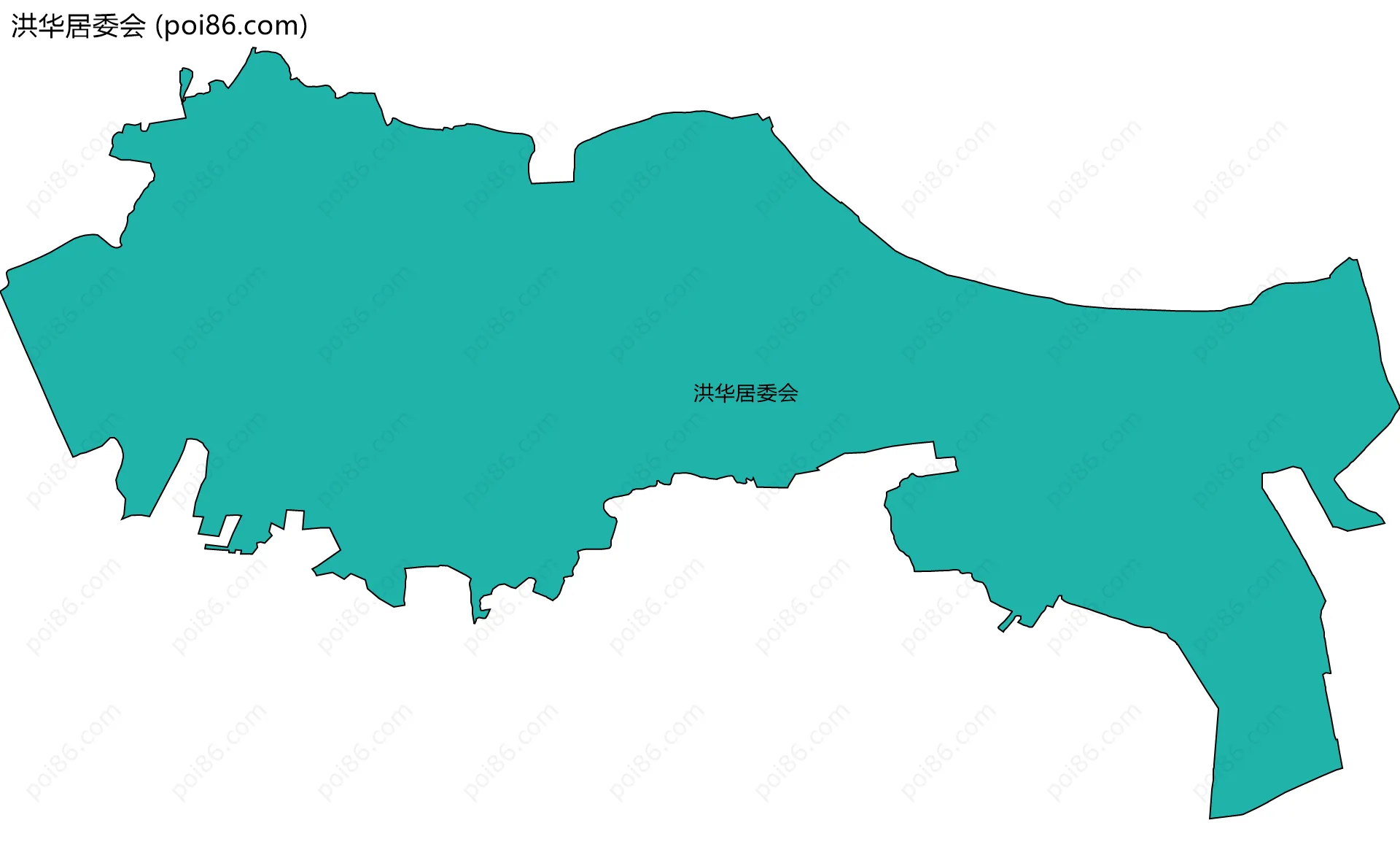 洪华居委会边界地图