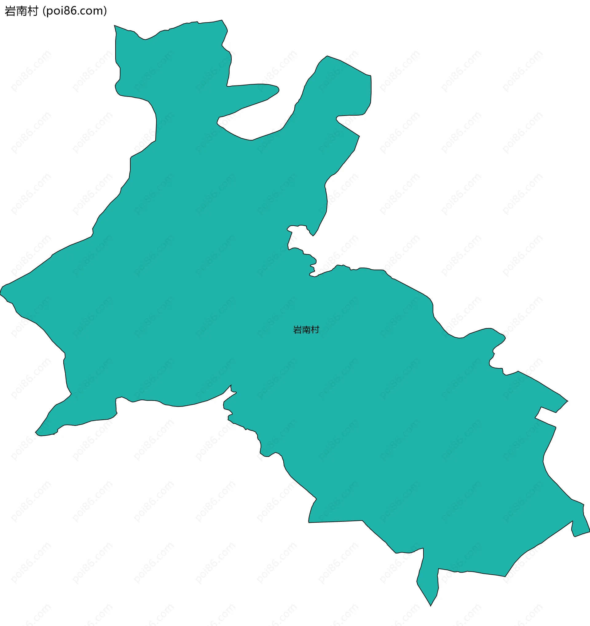 岩南村边界地图