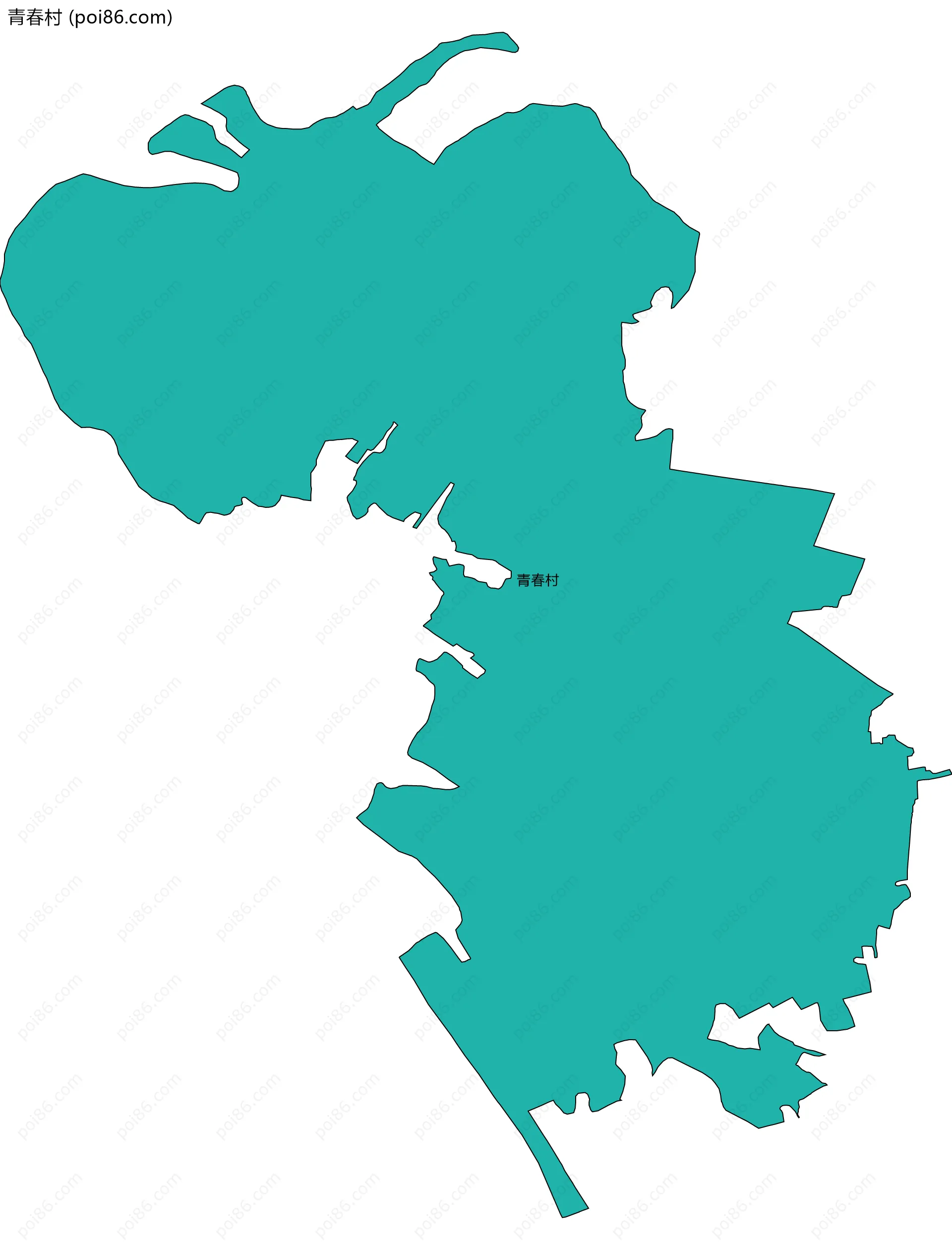 青春村边界地图