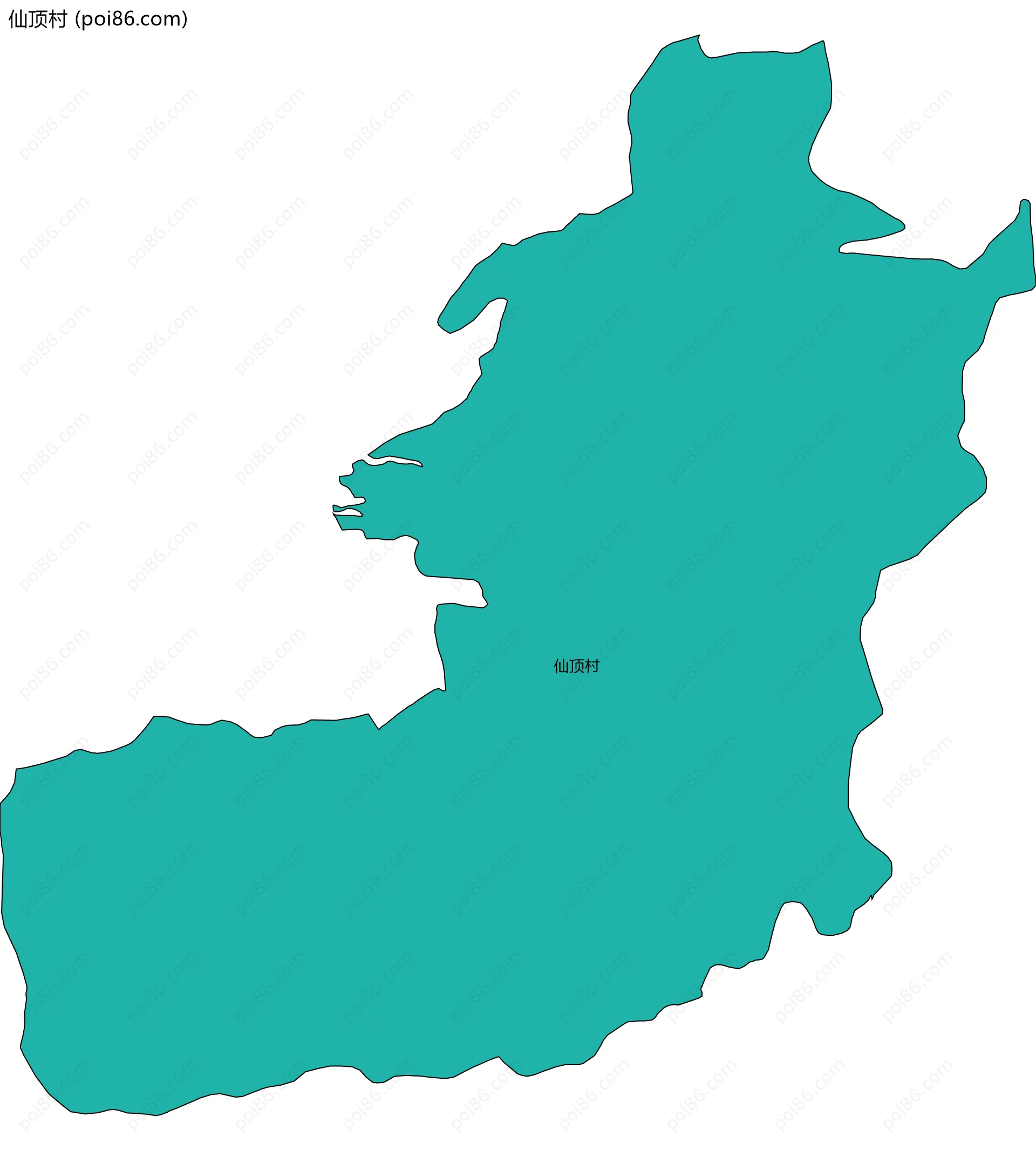仙顶村边界地图