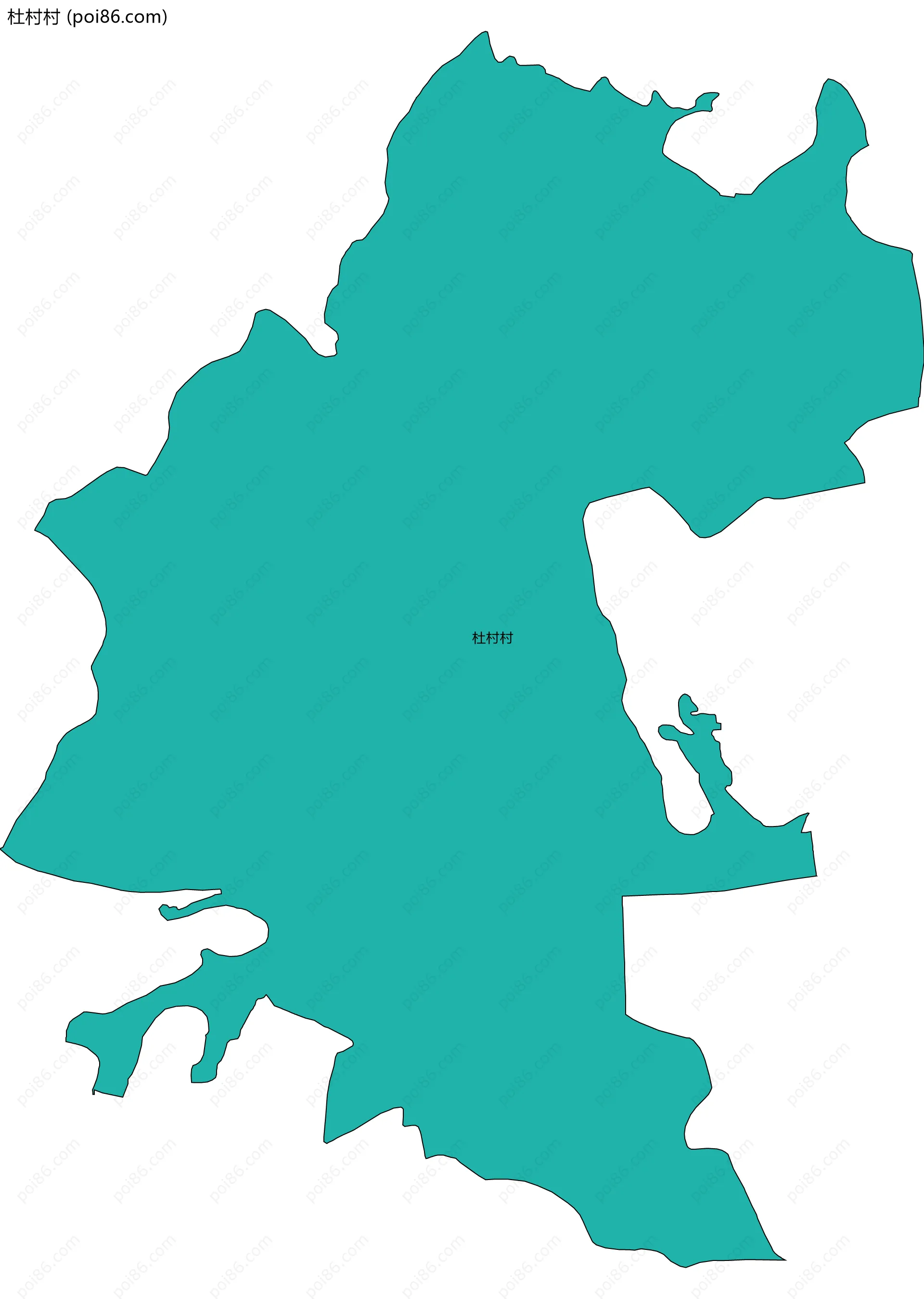 杜村村边界地图