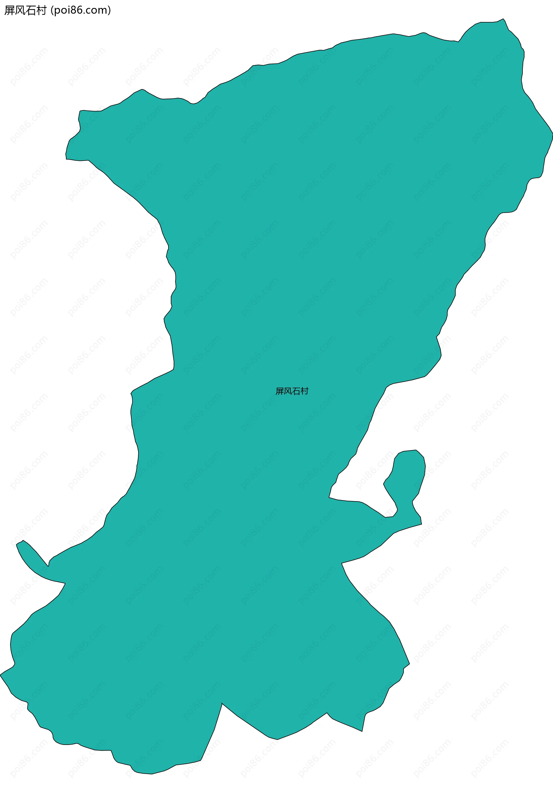 屏风石村边界地图