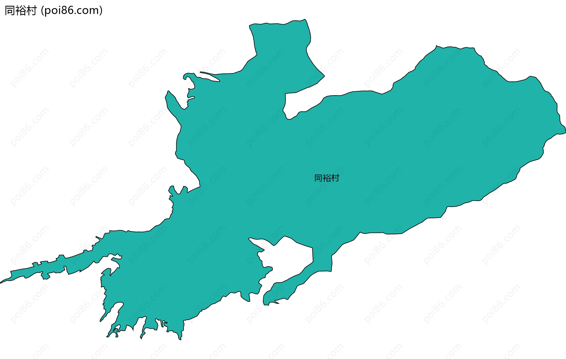 同裕村边界地图