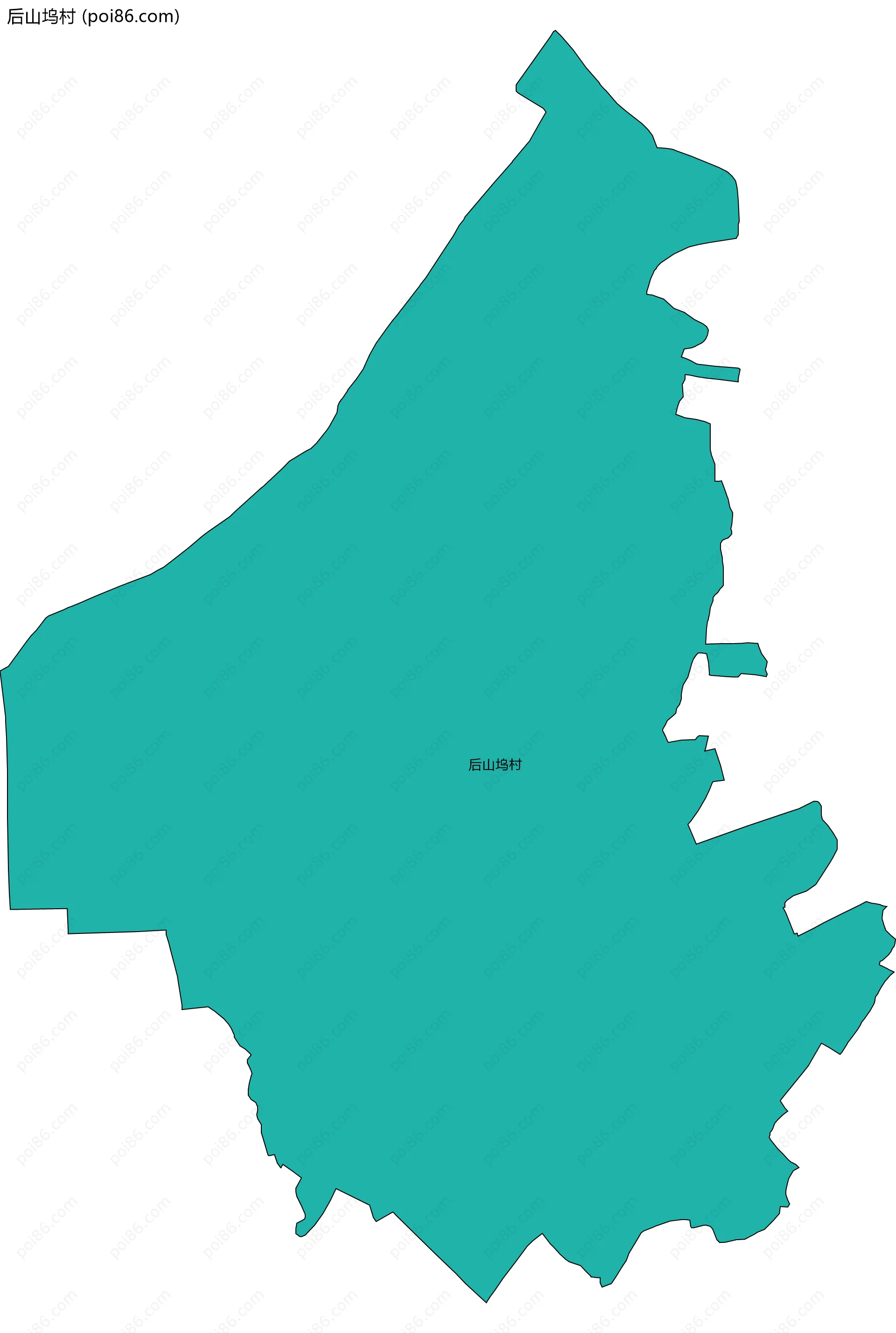 后山坞村边界地图