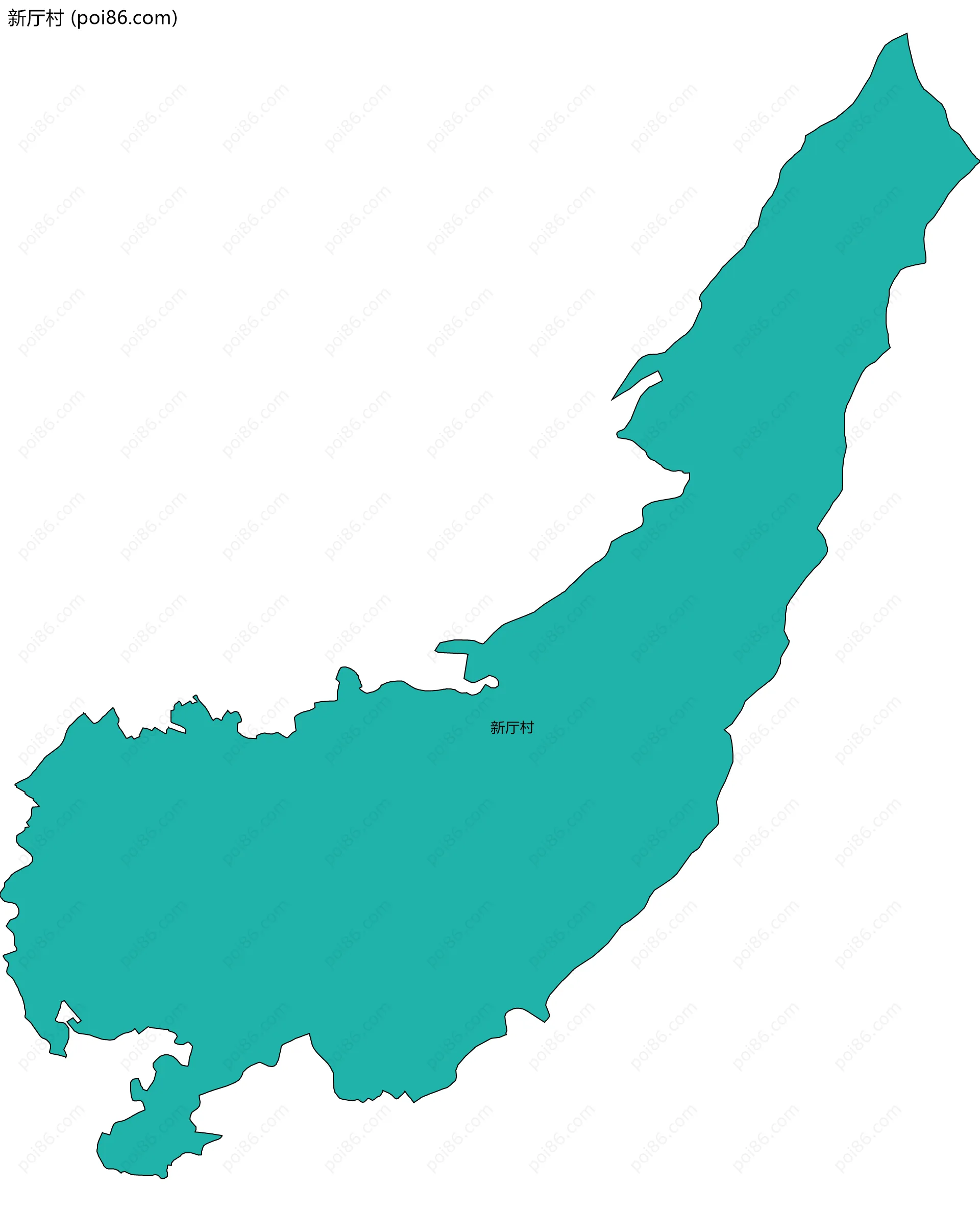新厅村边界地图