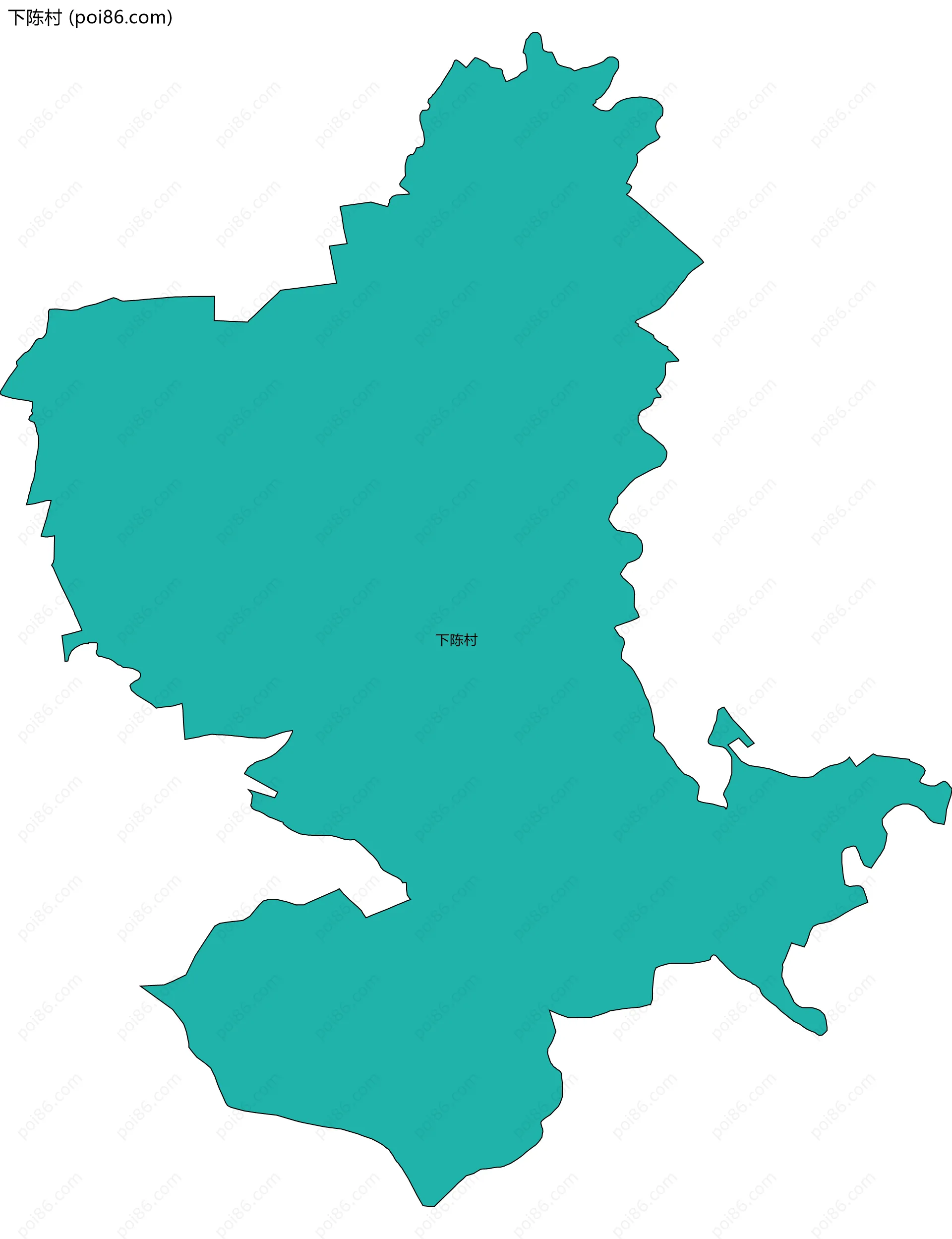 下陈村边界地图