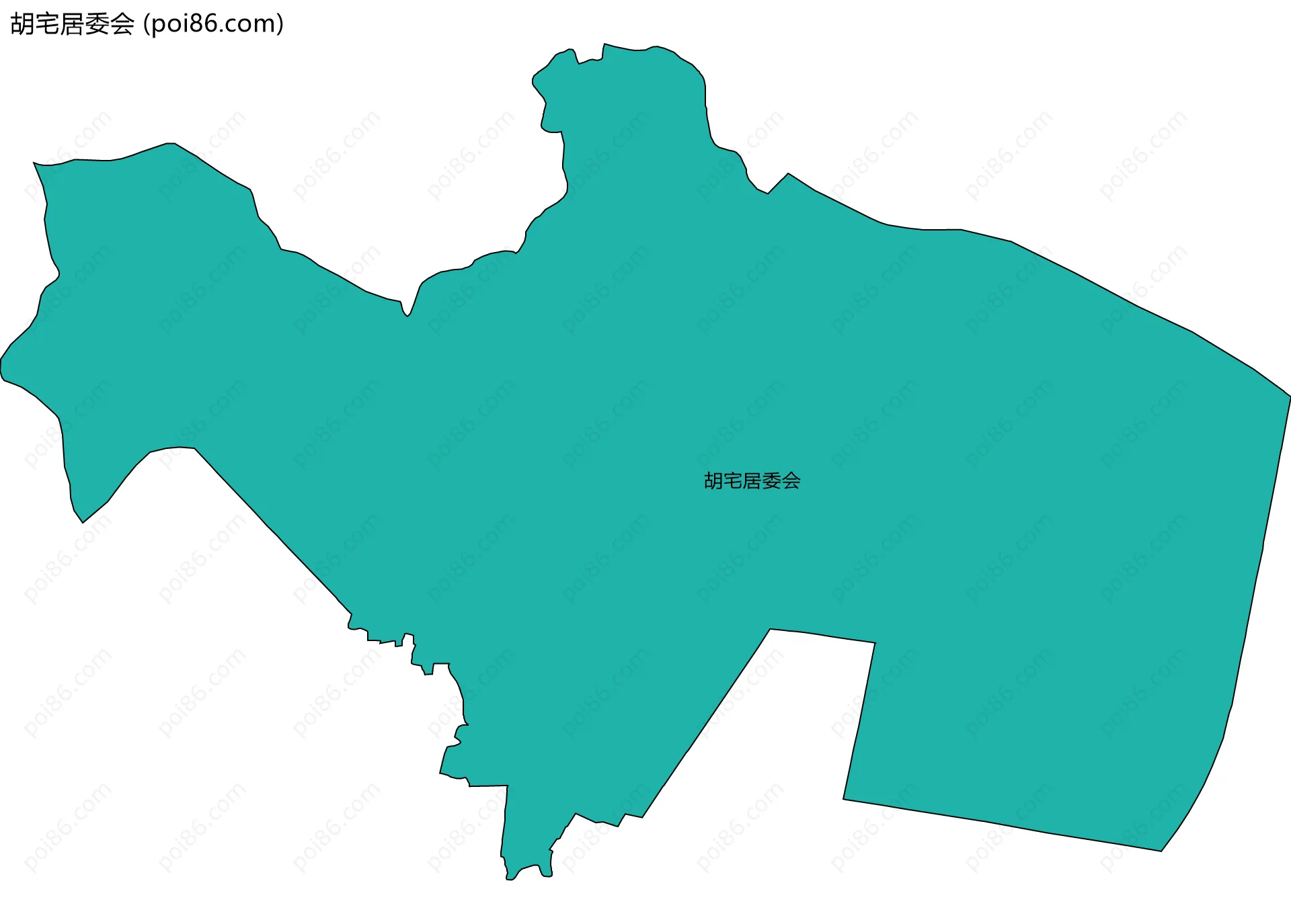 胡宅居委会边界地图