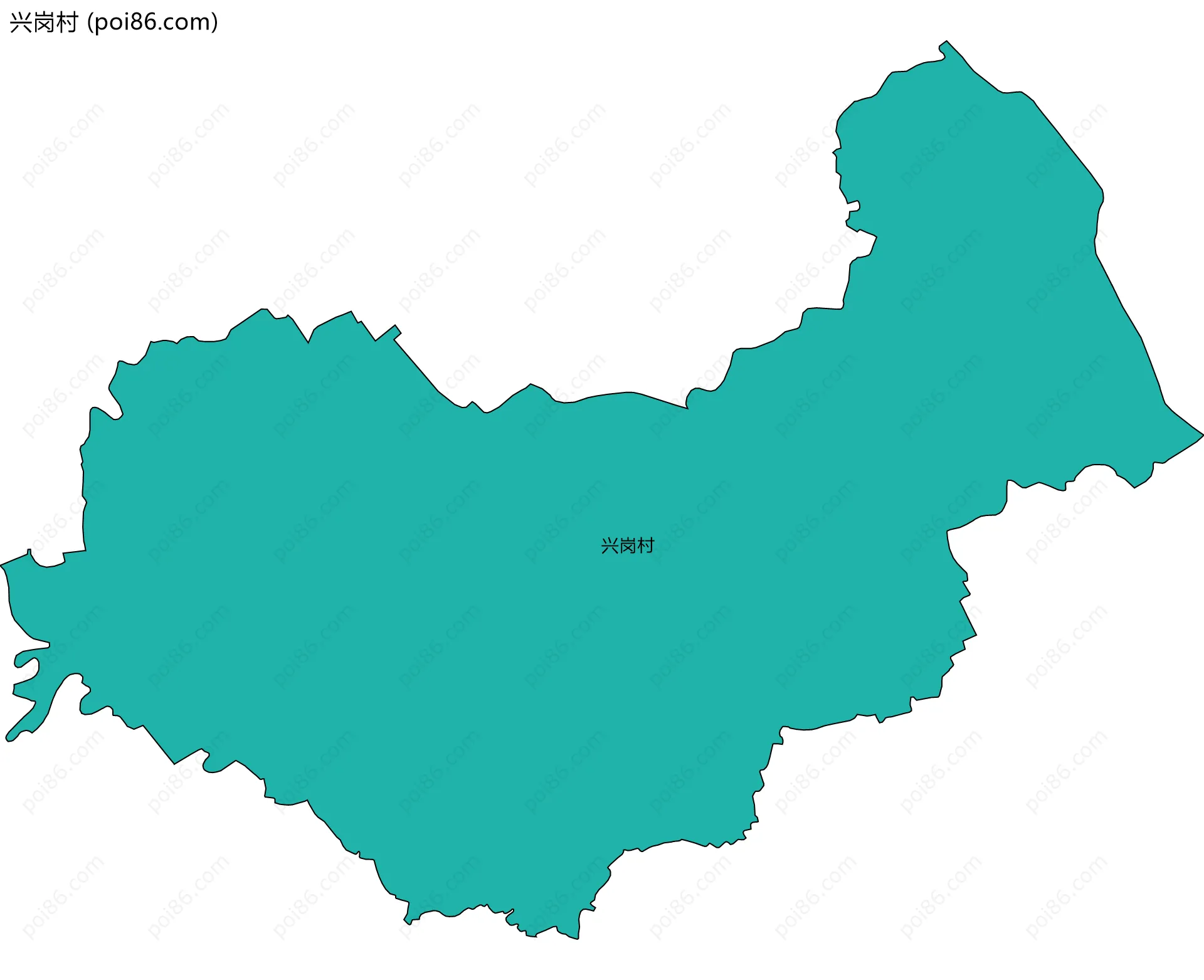 兴岗村边界地图