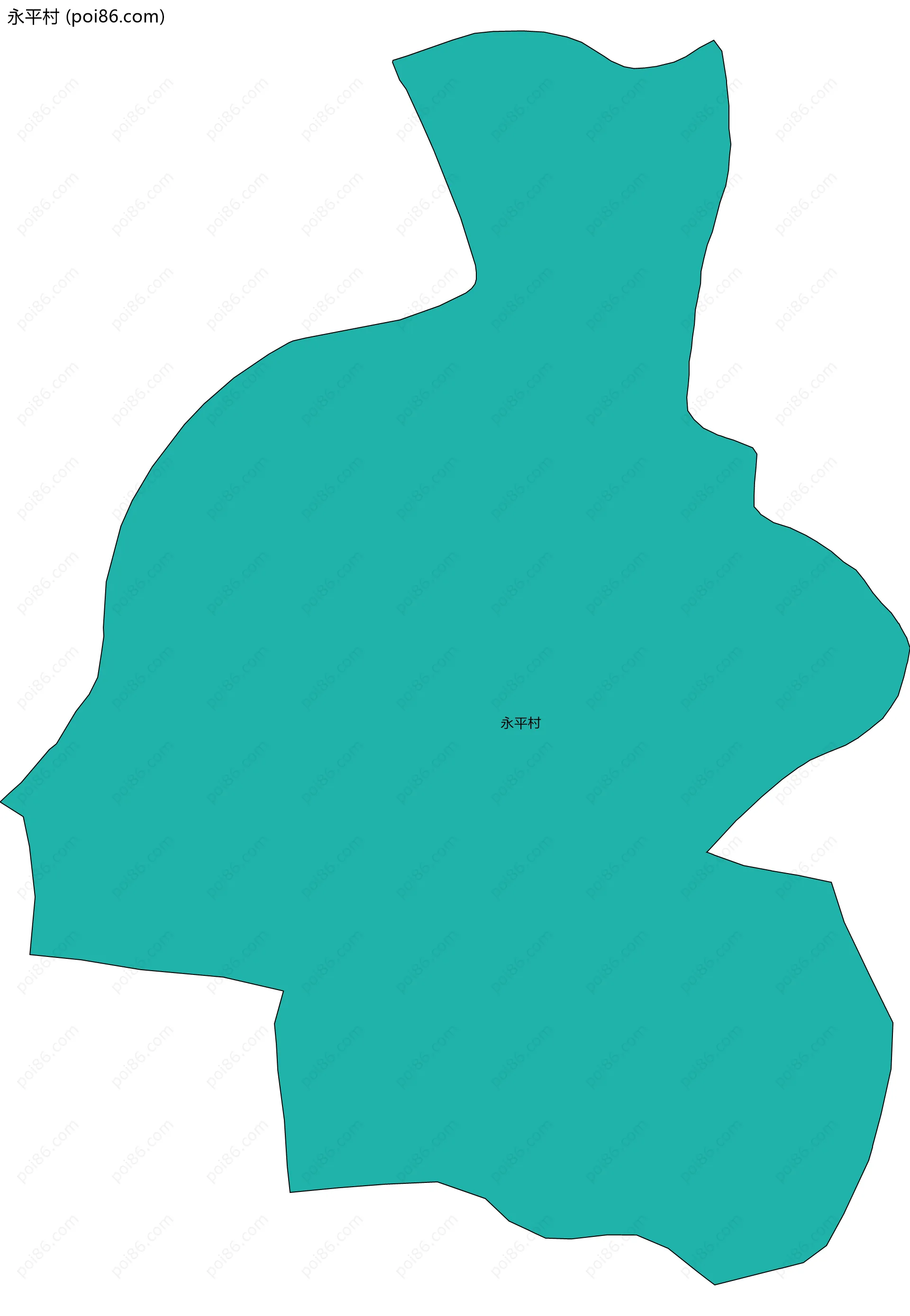 永平村边界地图