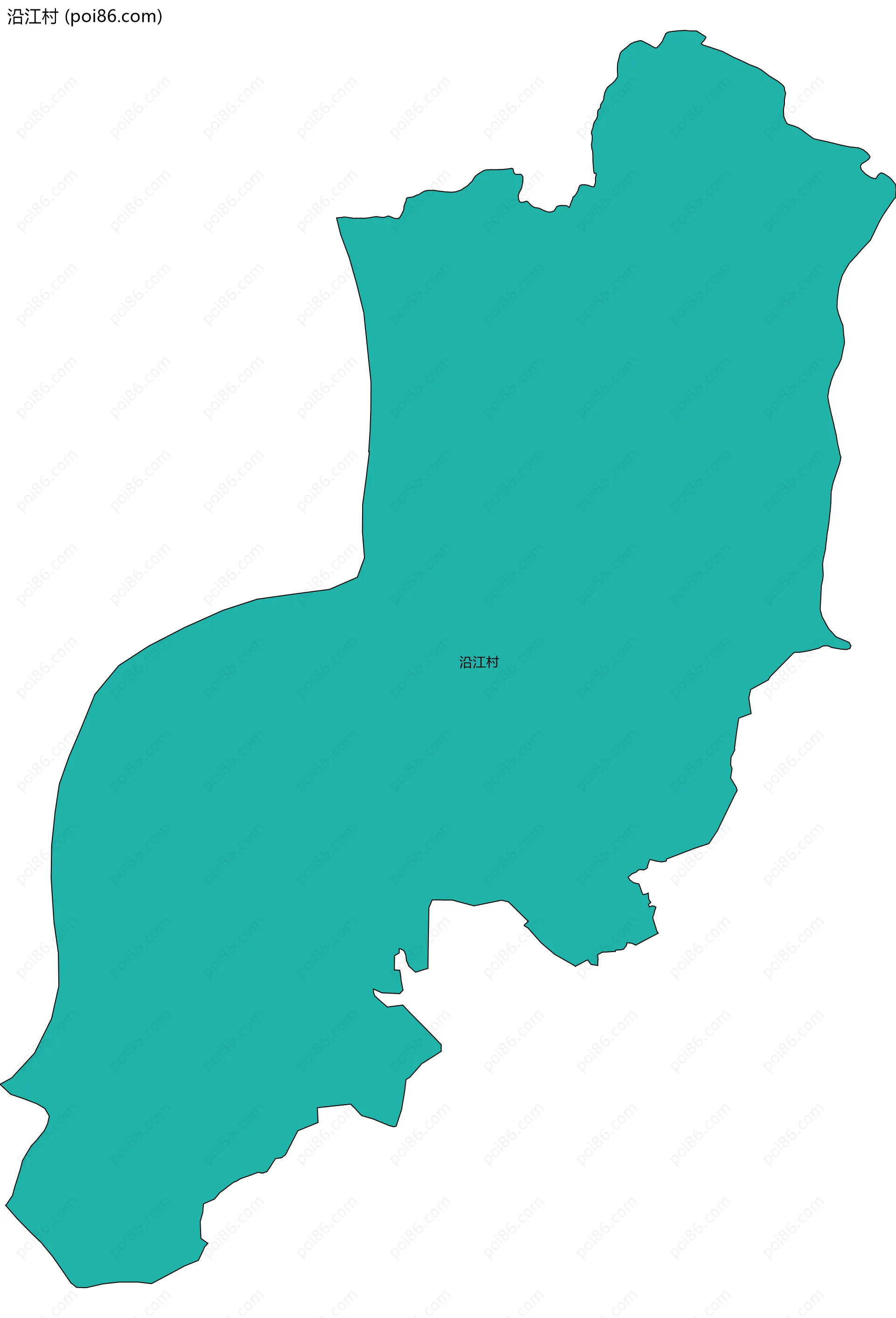 沿江村边界地图