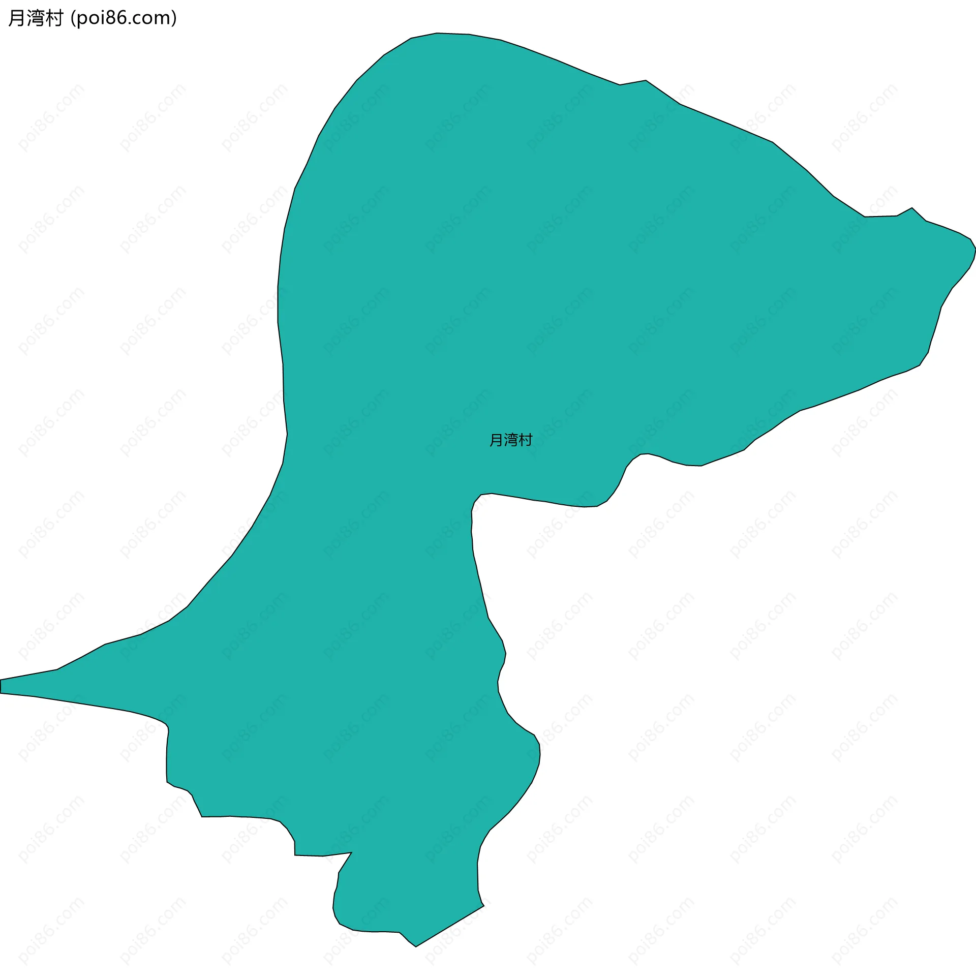 月湾村边界地图