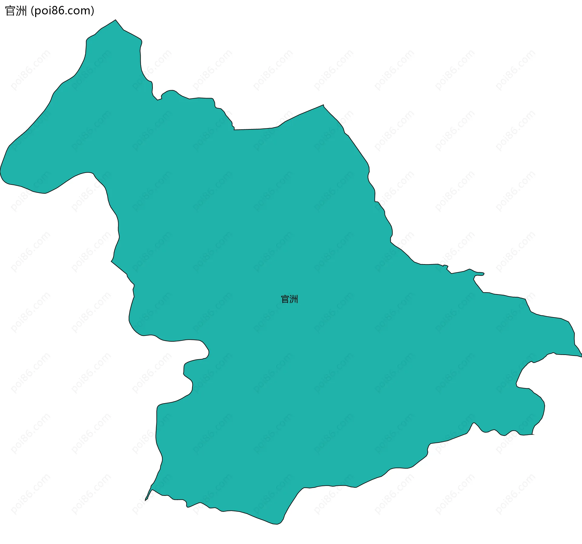 官洲边界地图