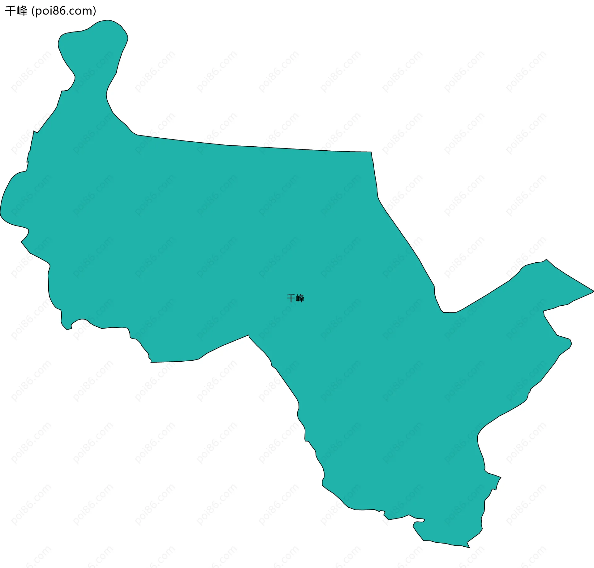 千峰边界地图