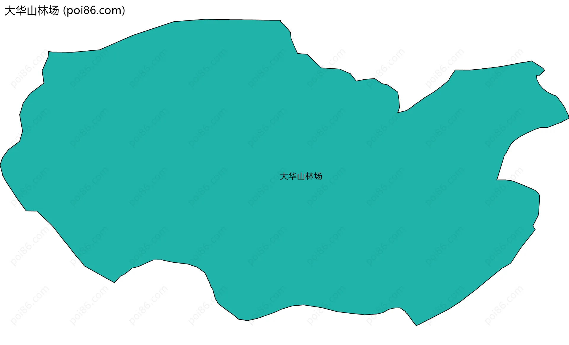 大华山林场边界地图